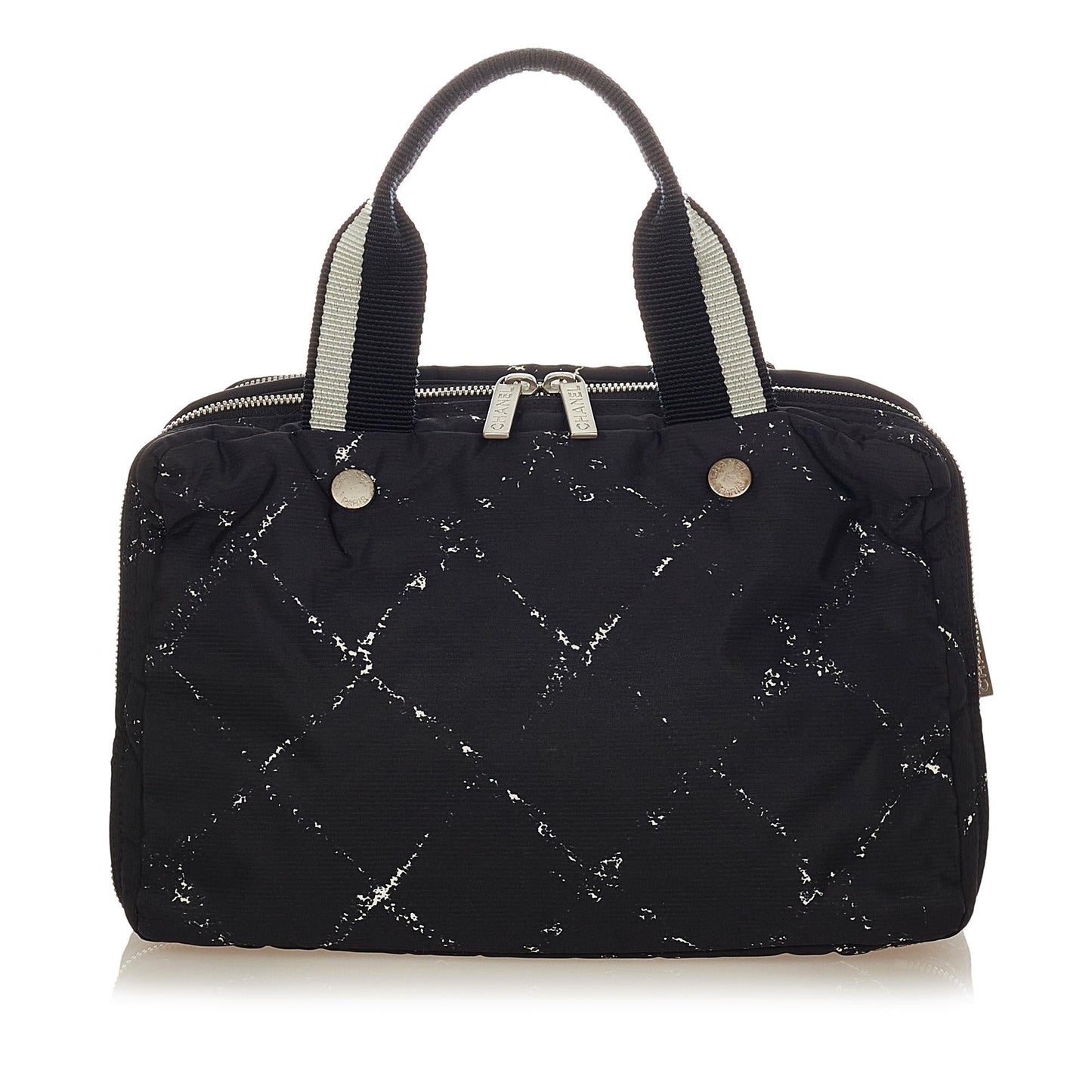 Chanel Old Line Nylon SHG Travel Bag Handbag Shg