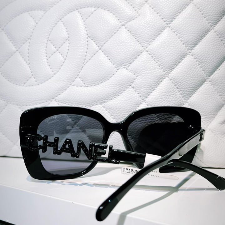 Chanel Oversized Sunglasses Black Bag