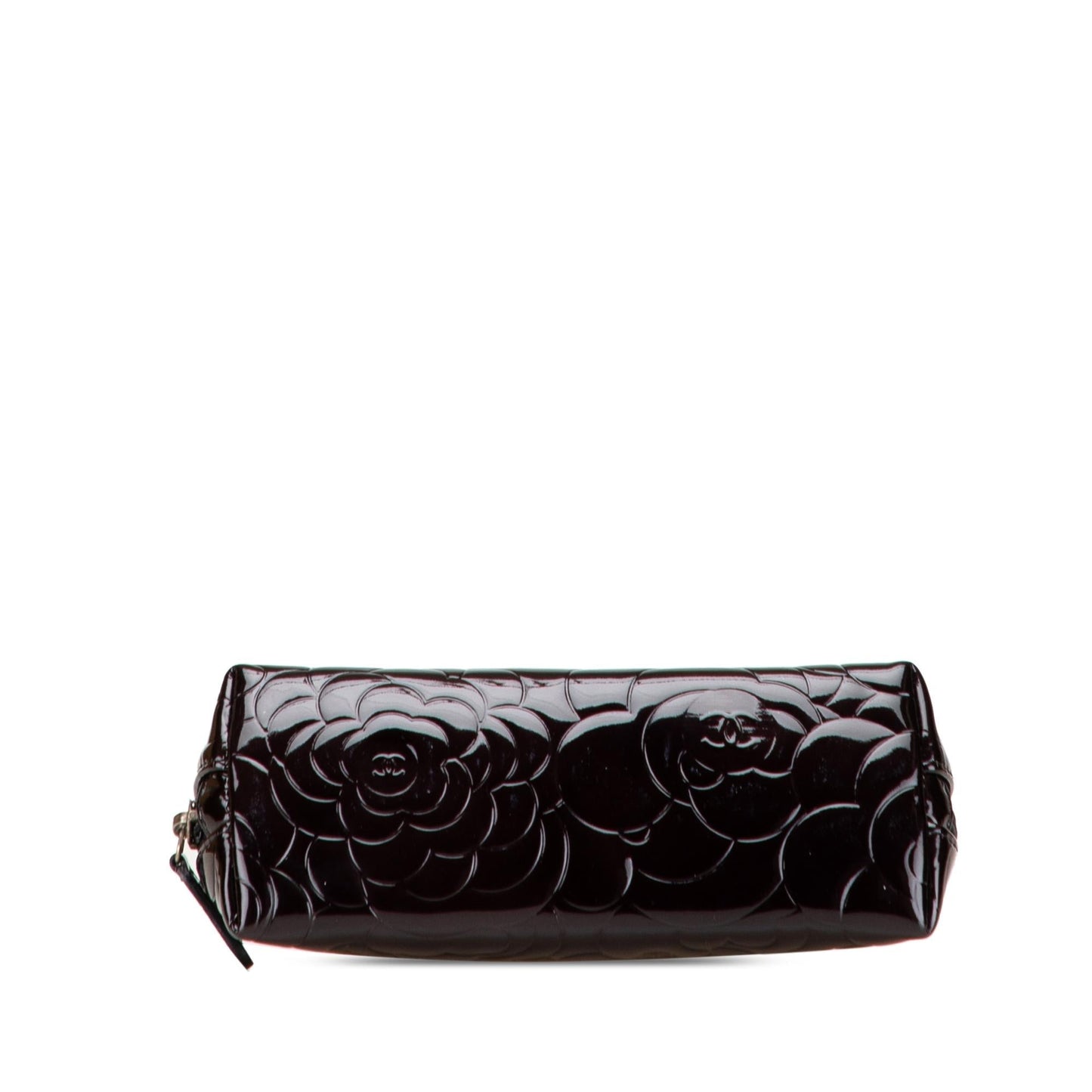 Chanel Patent Camellia Cosmetic Handbag