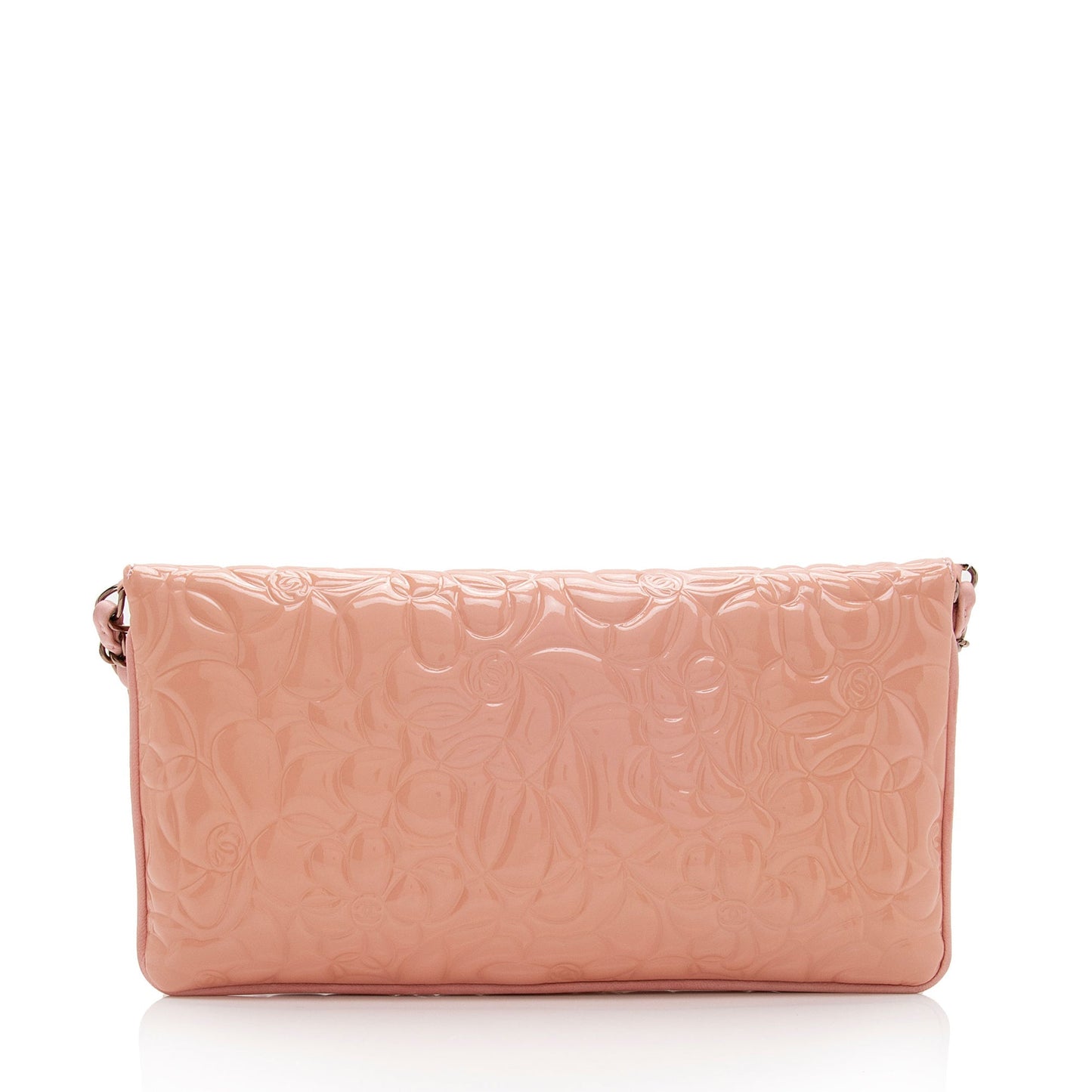 Chanel Patent Camellia Classic Single Flap SHF-xZYOWM Leather Shoulder Bag