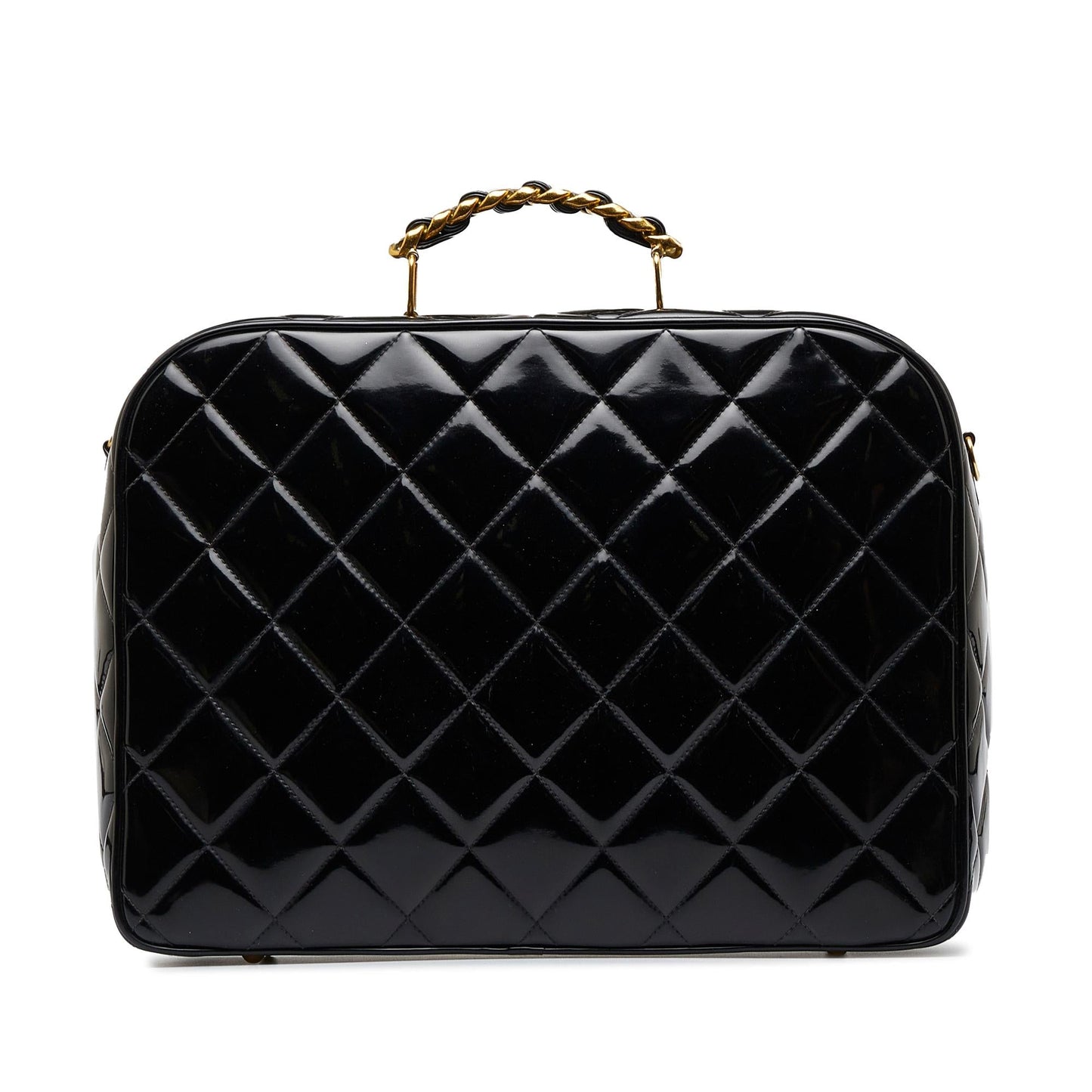 Chanel Patent Lunch Box SHG-Jo8ecE Leather Handbag