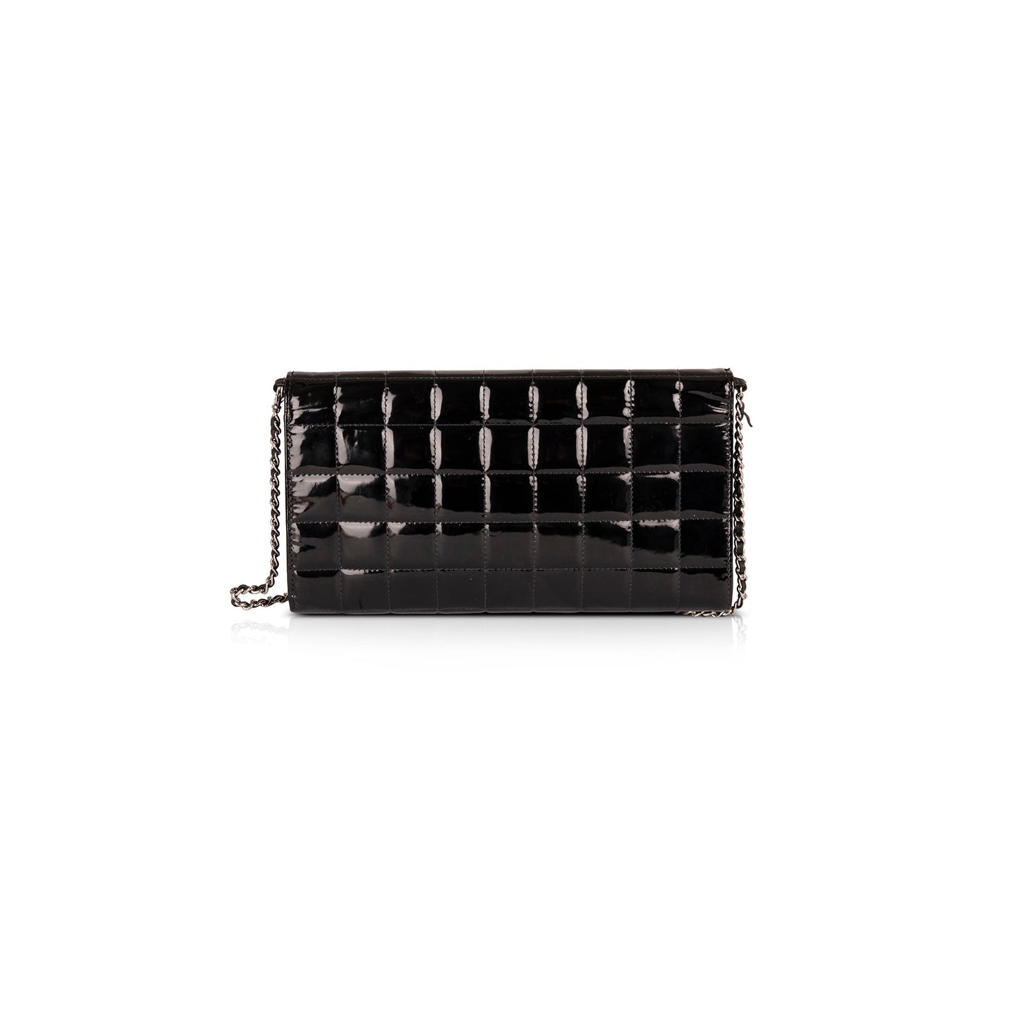 Chanel Patent Chocolate Bar Leather Travel Bag