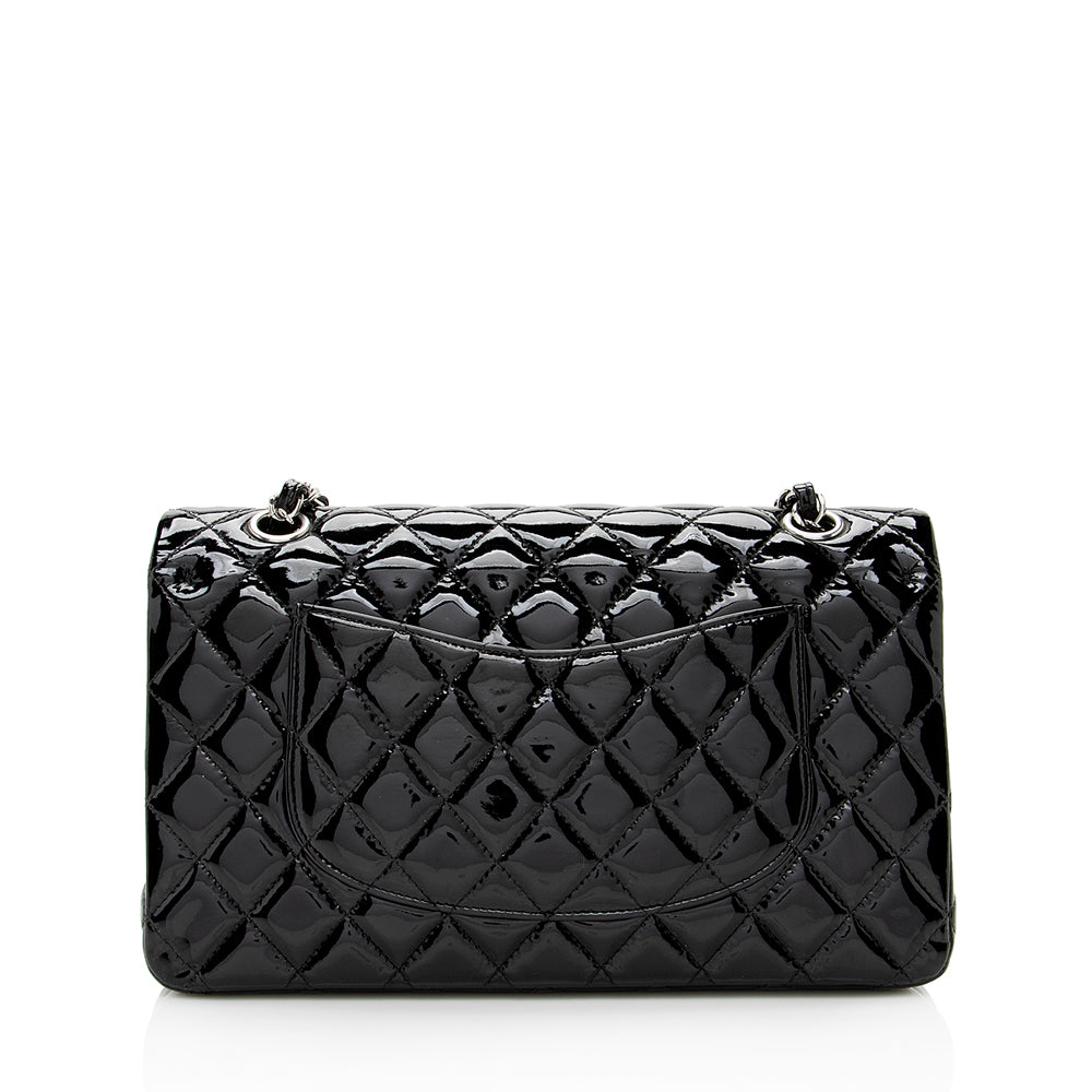 Chanel Patent Classic Double Flap SHF Leather Shoulder Bag Bag Shf