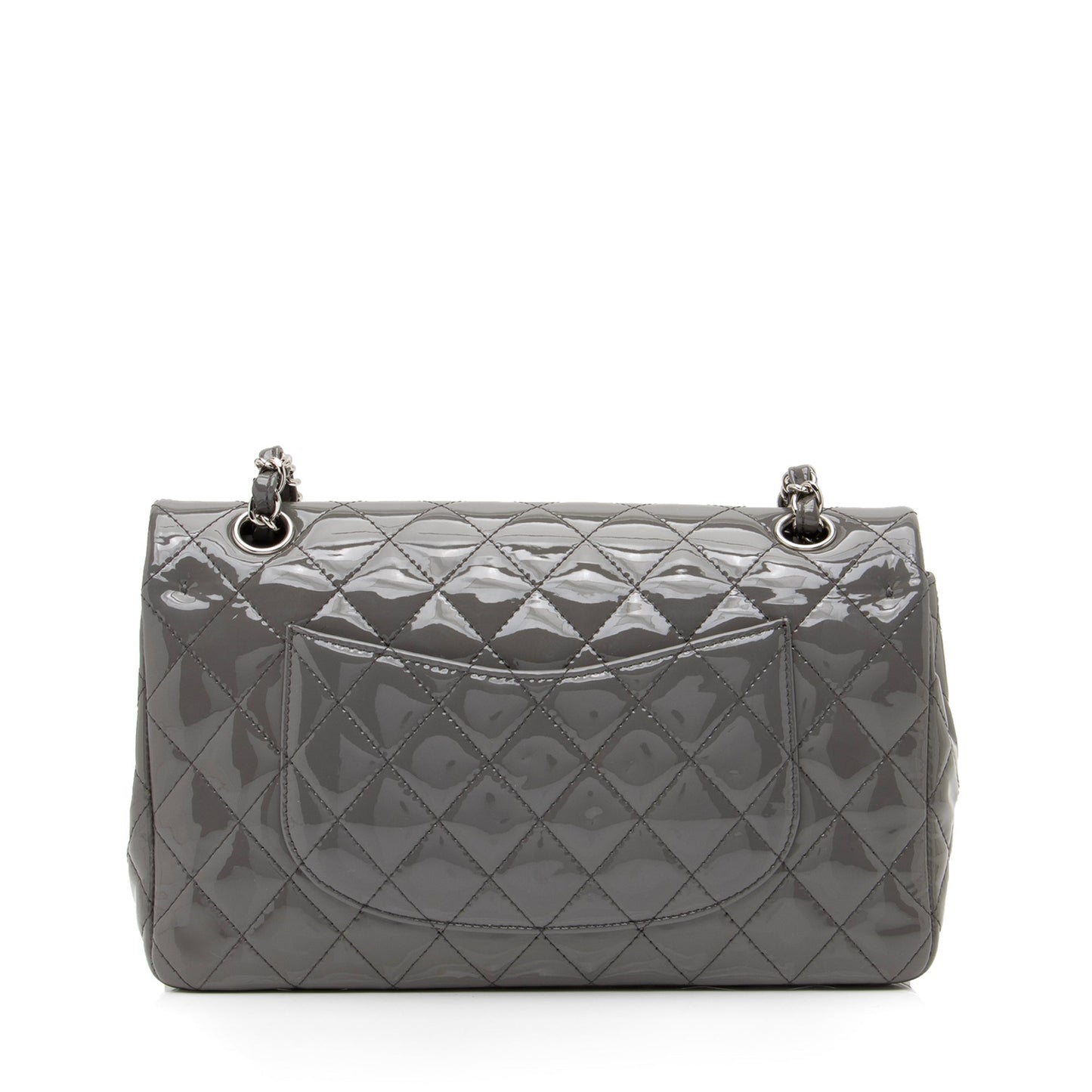 Chanel Patent Classic Double Flap SHF Leather Shoulder Bag 3