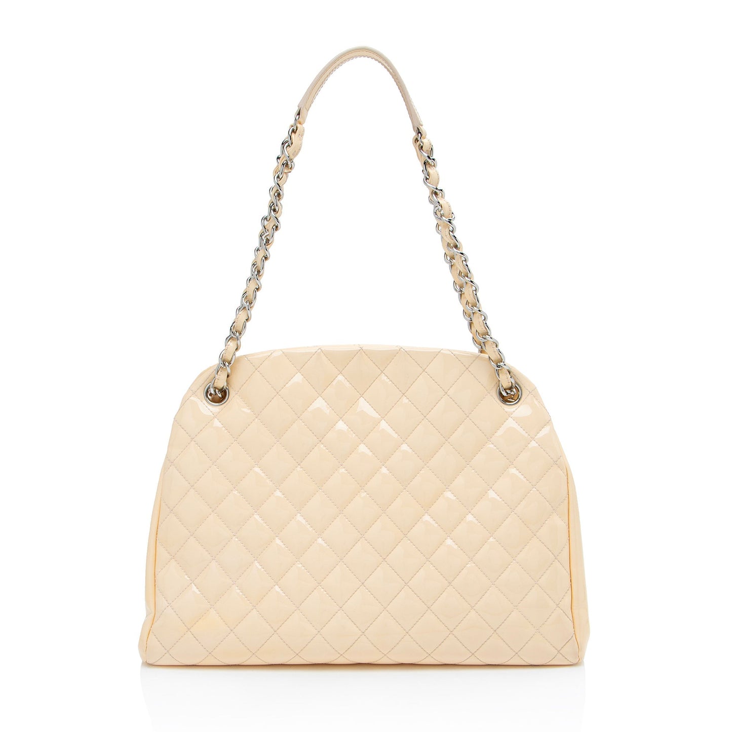Chanel Patent Just Mademoiselle Bowler Leather Handbag