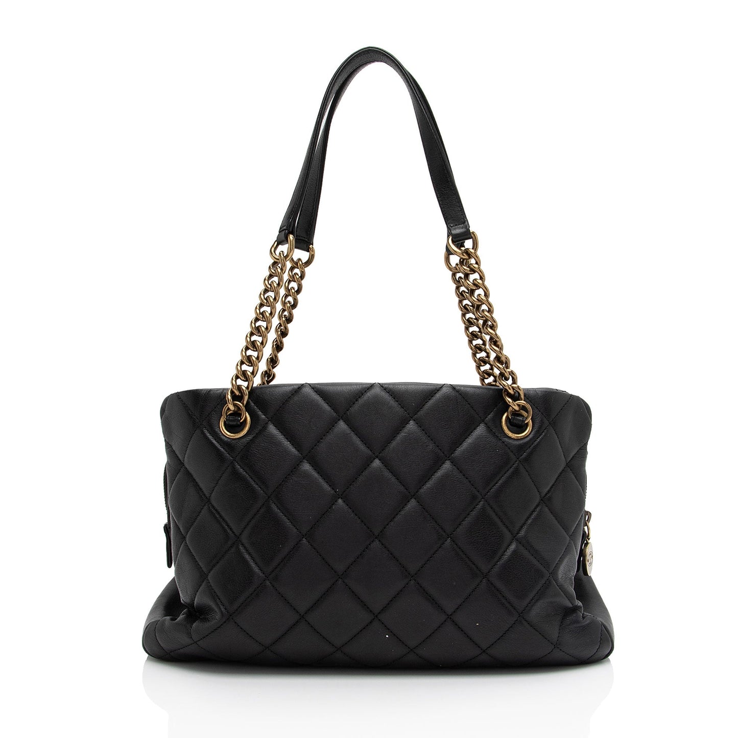 Chanel Quilted Calfskin CC Crown SHF-bToVAu Small Tote Bag