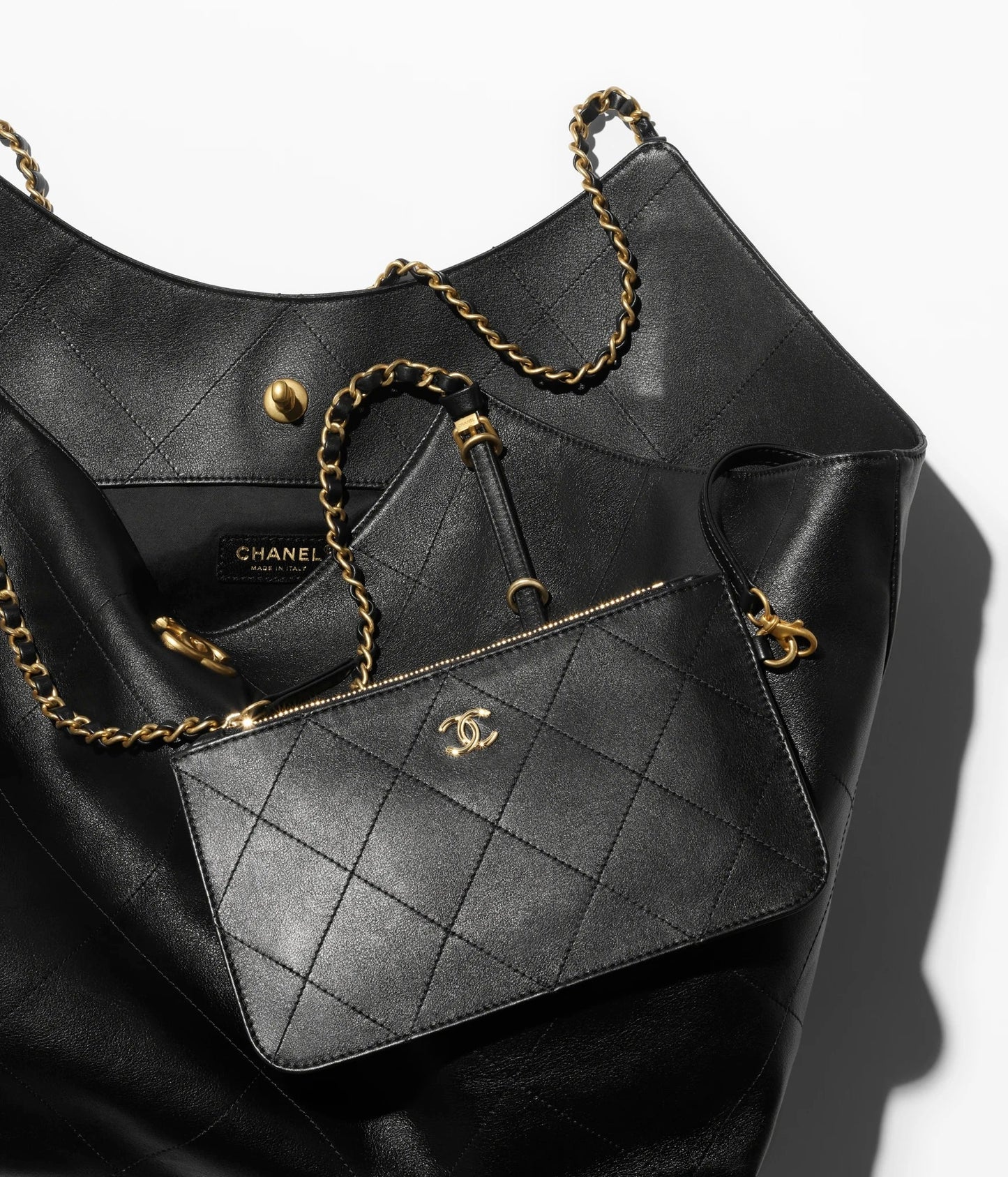 Chanel Quilted Calfskin Maxi Hobo Tote Bag