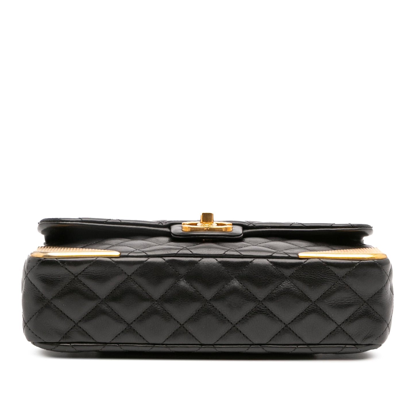 Chanel Quilted Calfskin Rock Corner Flap Handbag