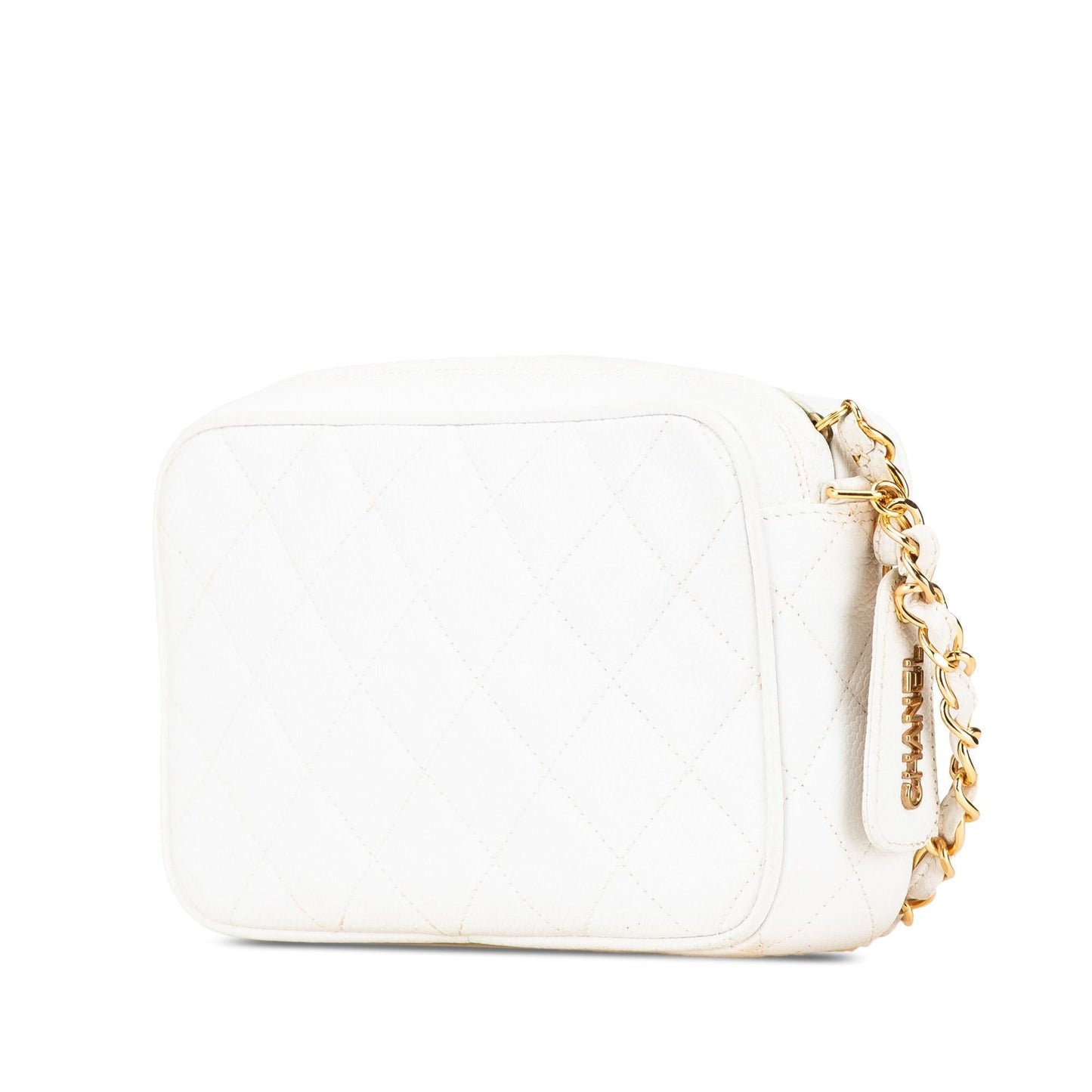 Chanel Quilted Caviar CC Camera Crossbody Bag