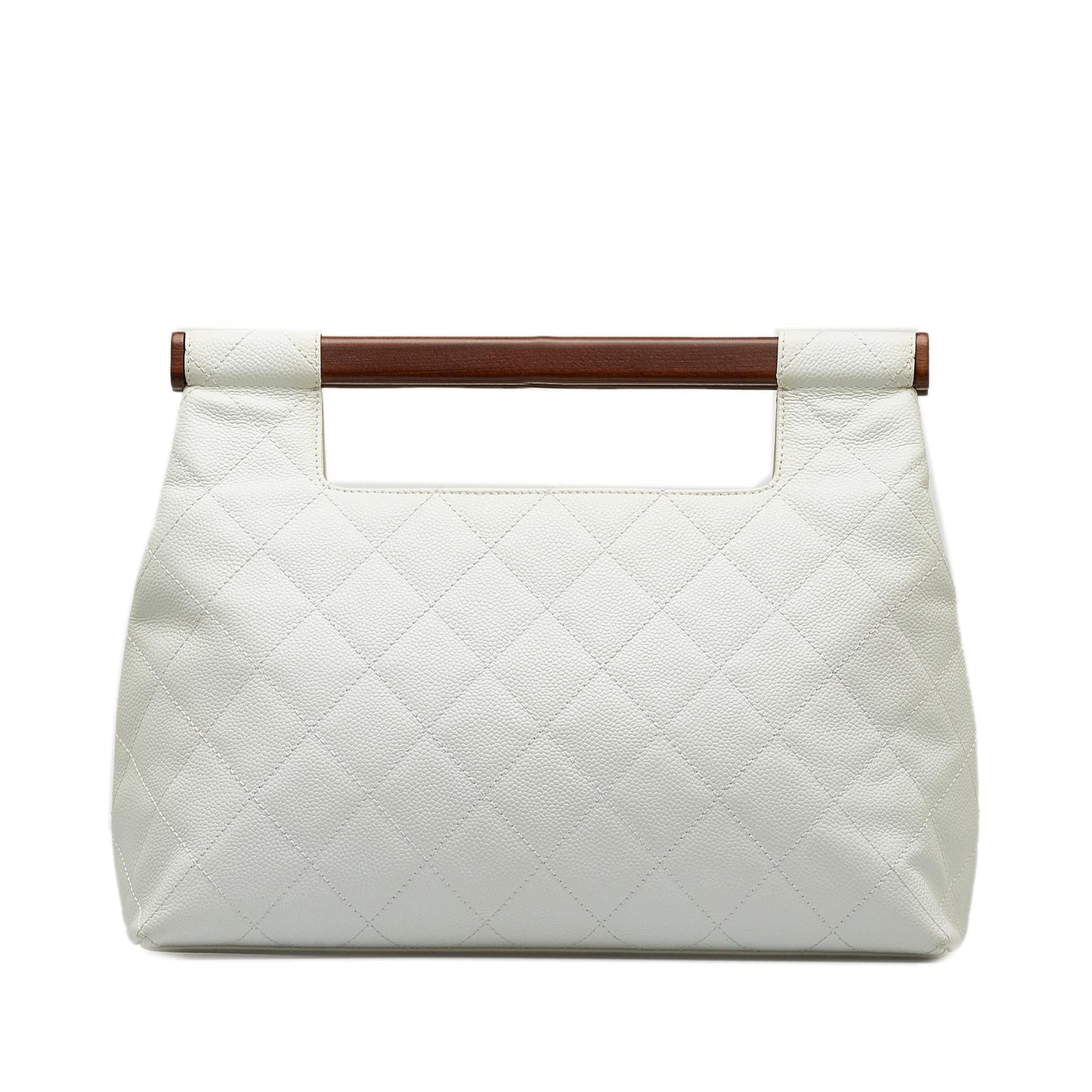 Chanel Quilted Caviar Wood Handle SHG-McC69J Tote Bag