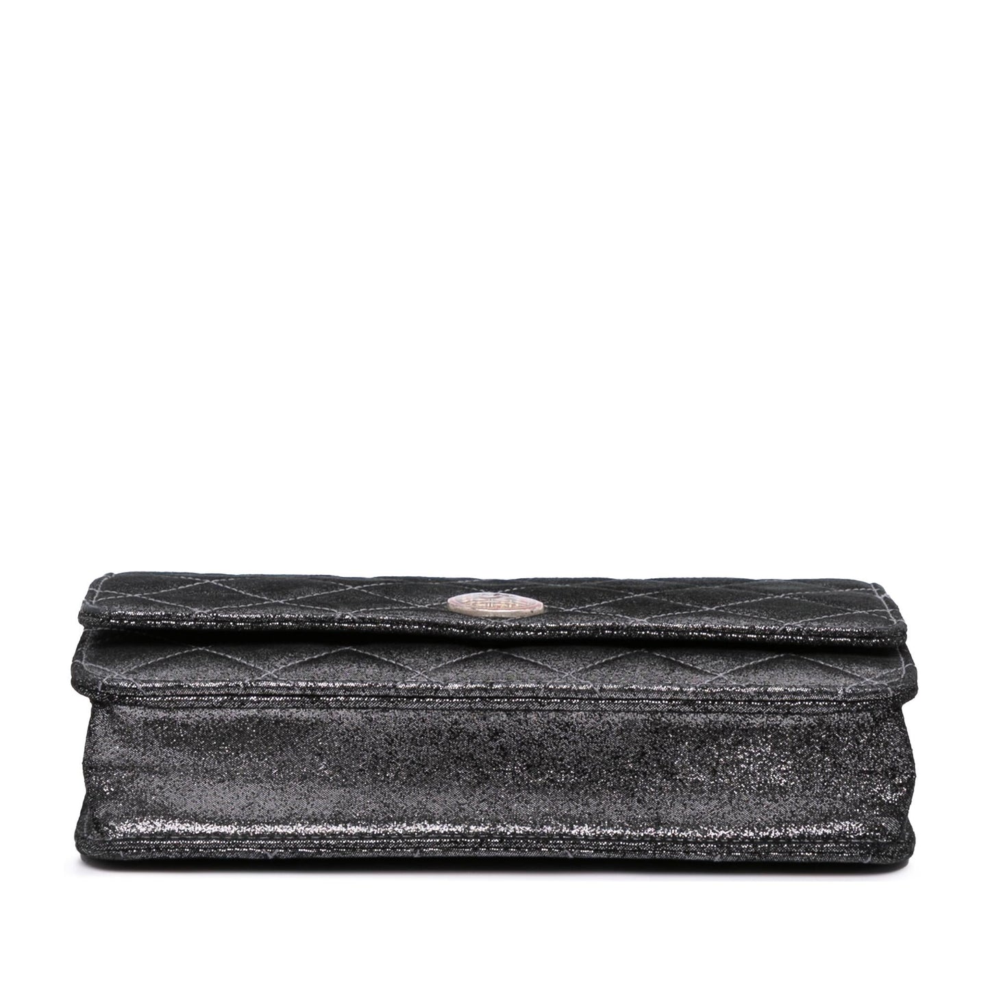 Chanel Quilted Iridescent Lambskin Tartan Button On Wallet Case Chain 2
