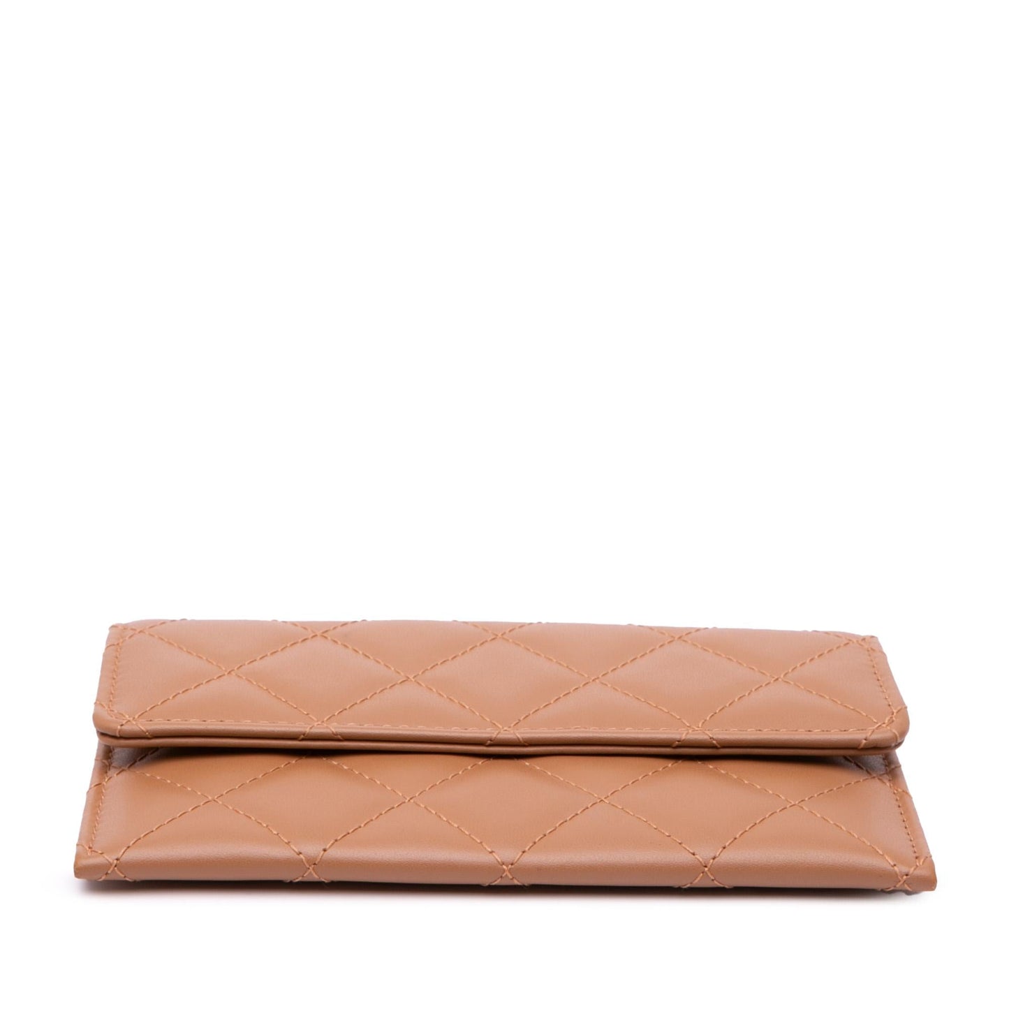 Chanel Quilted Lambskin Flap Card Holder Wallet Case