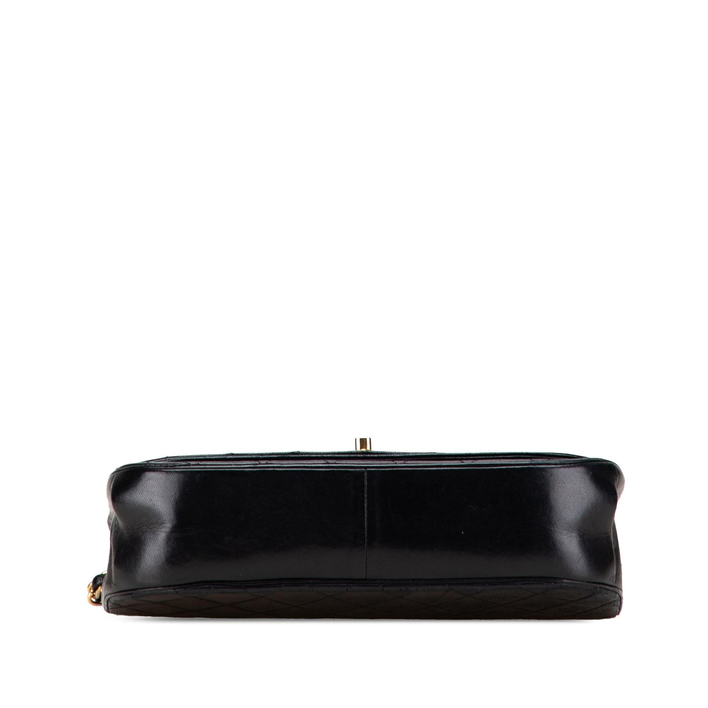 Chanel Quilted Lambskin Half Moon Double Flap Handbag