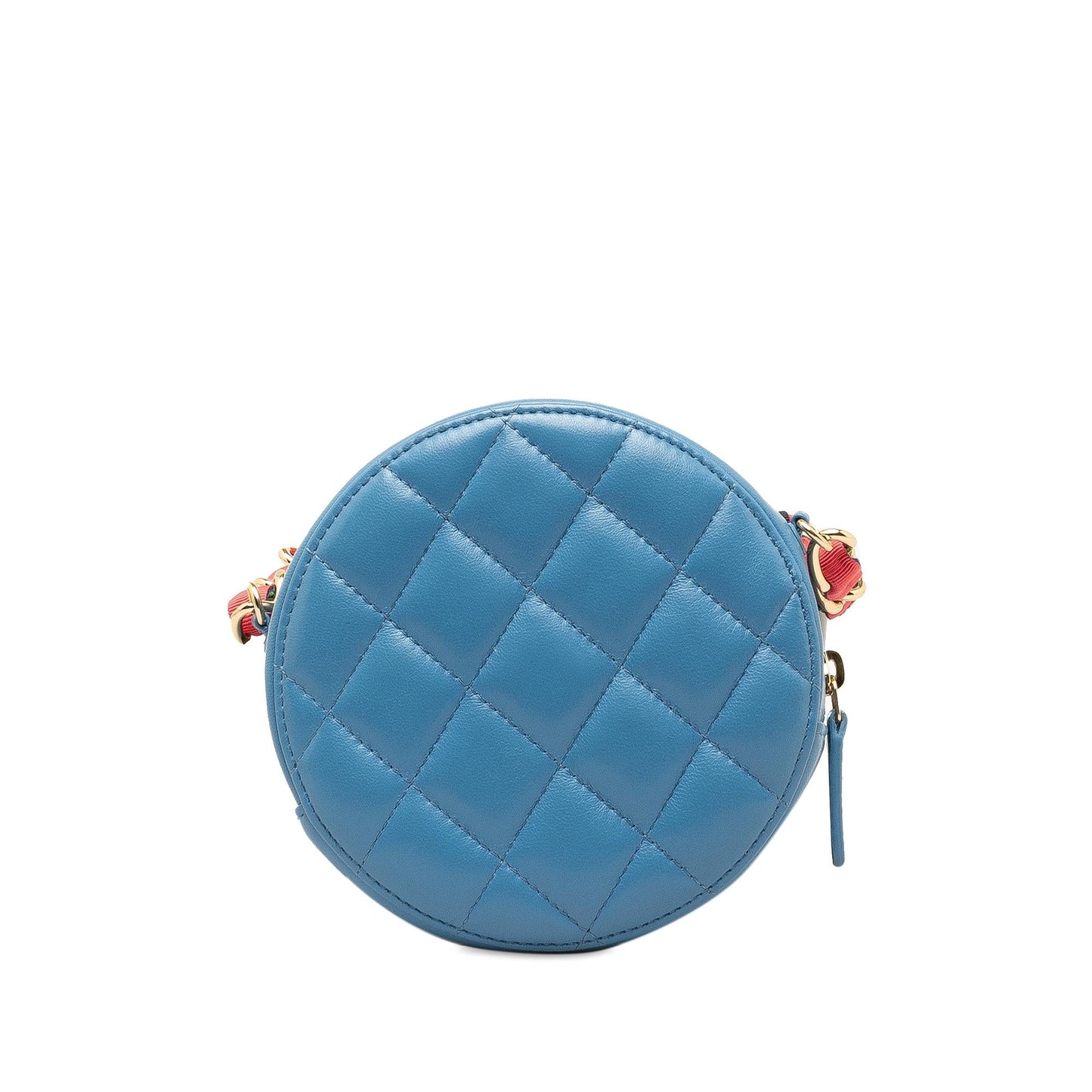 Chanel Quilted Lambskin Ribbon Round SHG-fknQGN Clutch Bag