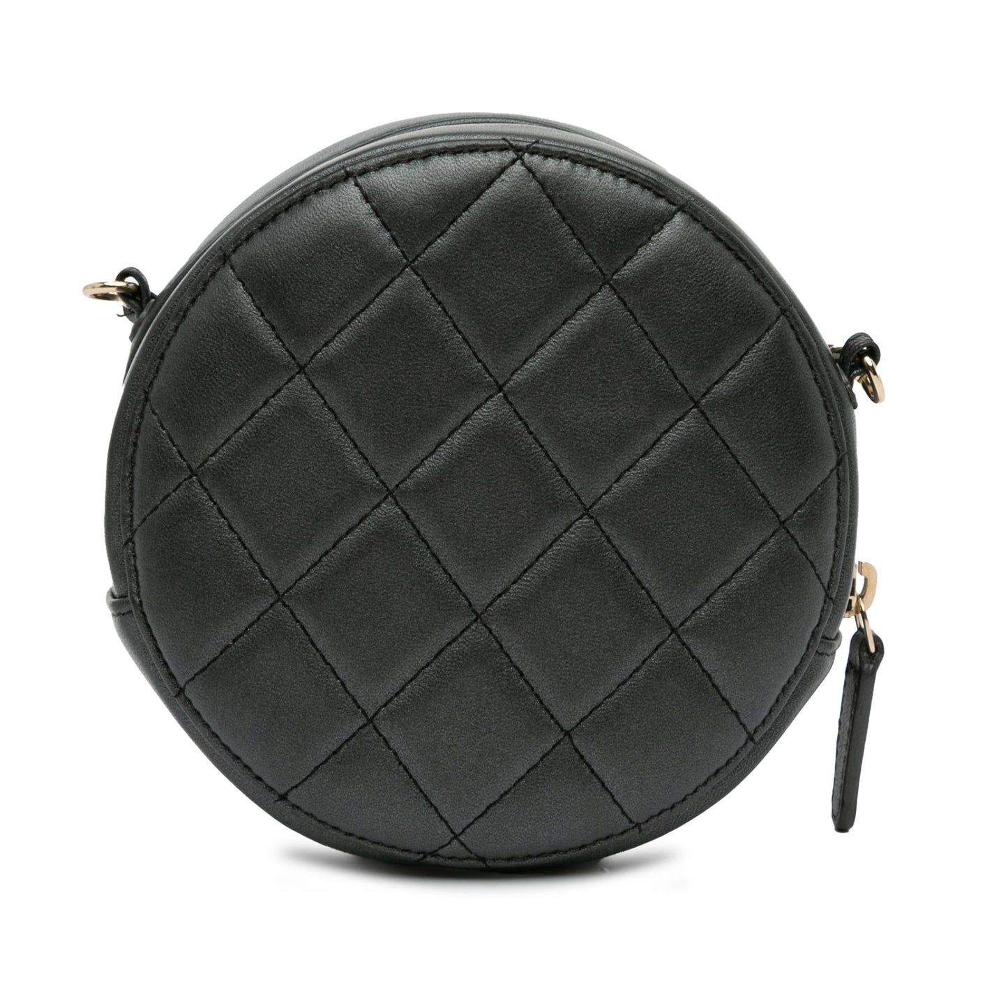 Chanel Quilted Lambskin Round Pearl SHG-UUBB1G Clutch Bag