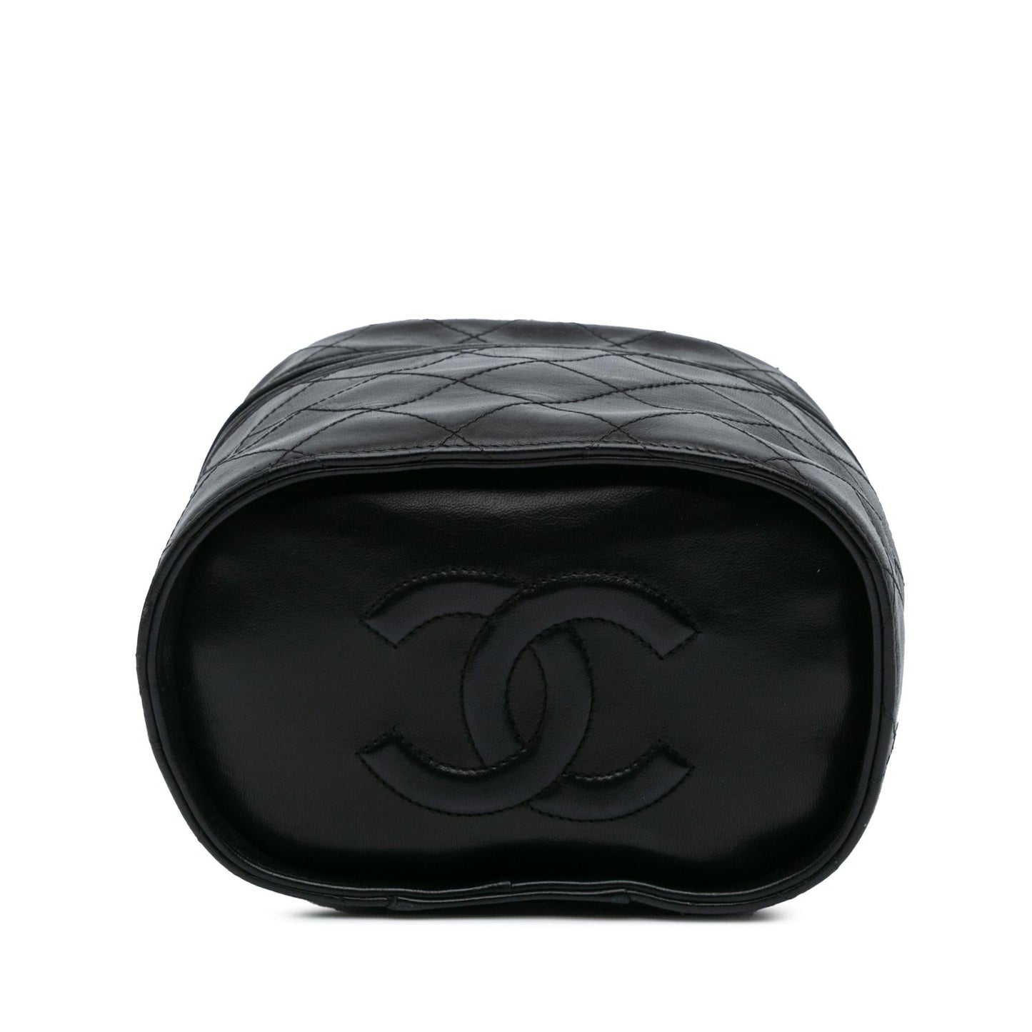Chanel Quilted Lambskin Tassel Vanity Handbag