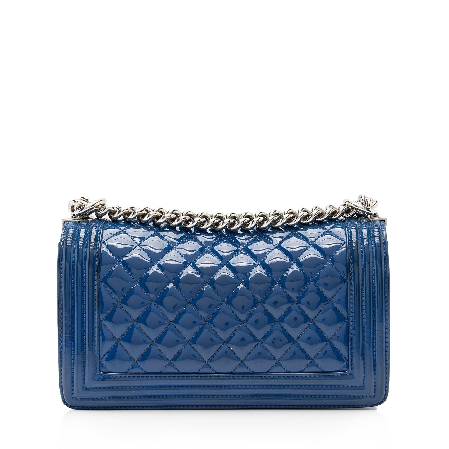 Chanel Patent Plexiglass Boy SHF Leather Handbag