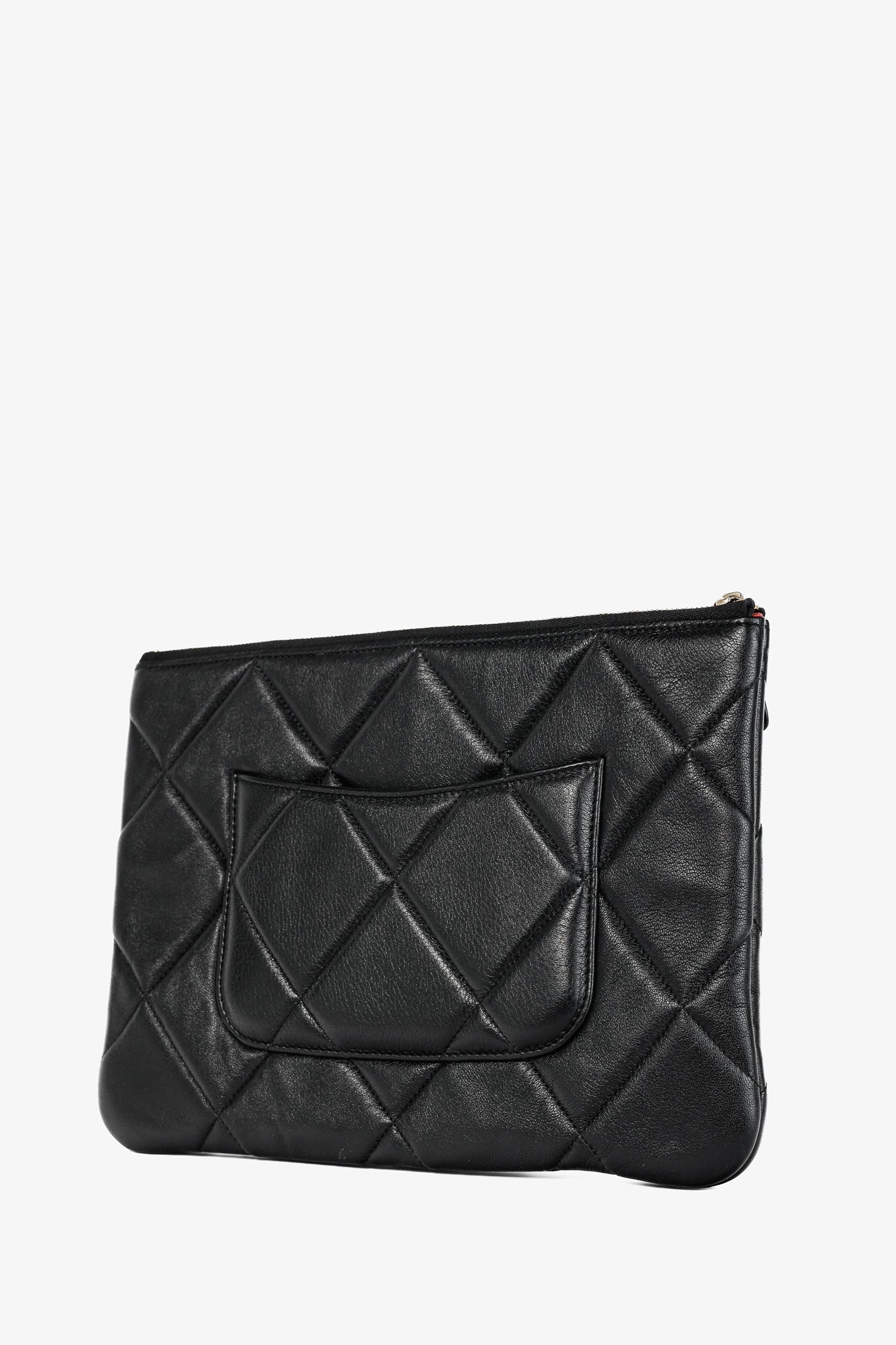 Chanel Black 19 Quilted Medium O Case Handbag
