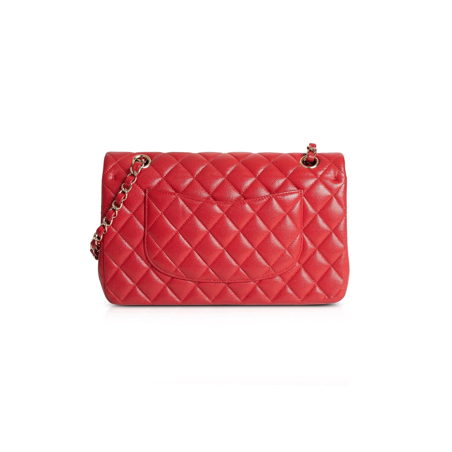 Chanel Caviar Classic Double Flap Red Travel Bag Authenticity Card
