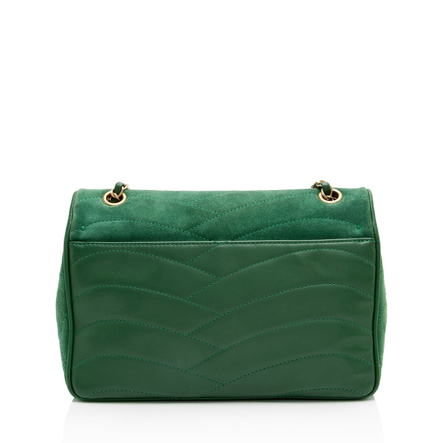Chanel Scallop Quilted Suede Pagoda Flap SHF-StVv1m Shoulder Bag