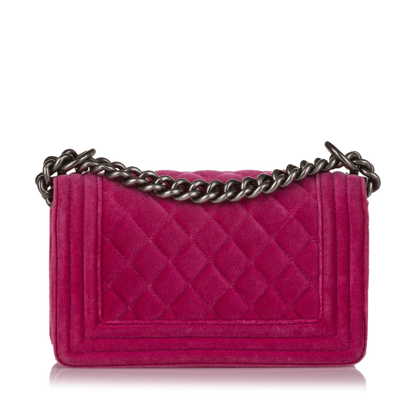 Chanel Boy Velvet Flap SHG Small Shoulder Bag