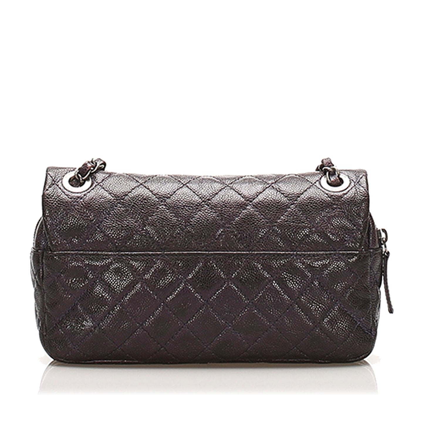 Chanel Classic Caviar Double Flap SHG Small Leather Shoulder Bag