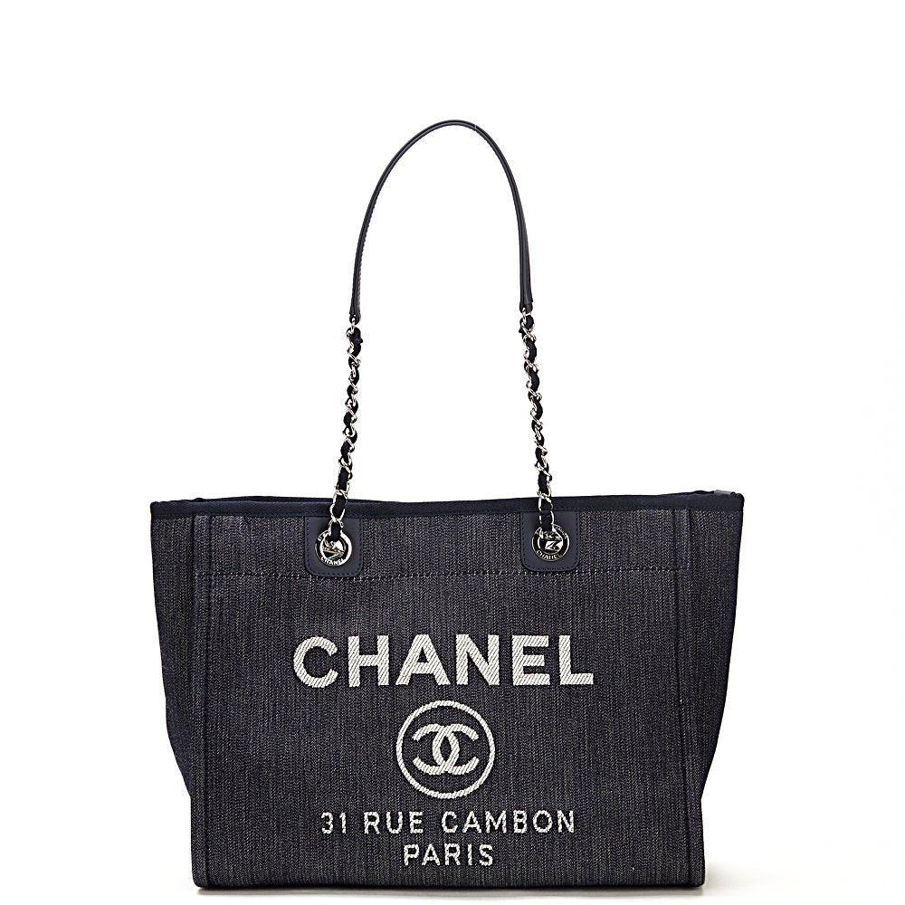 Chanel Deauville Indigo Denim Small Tote Bag
