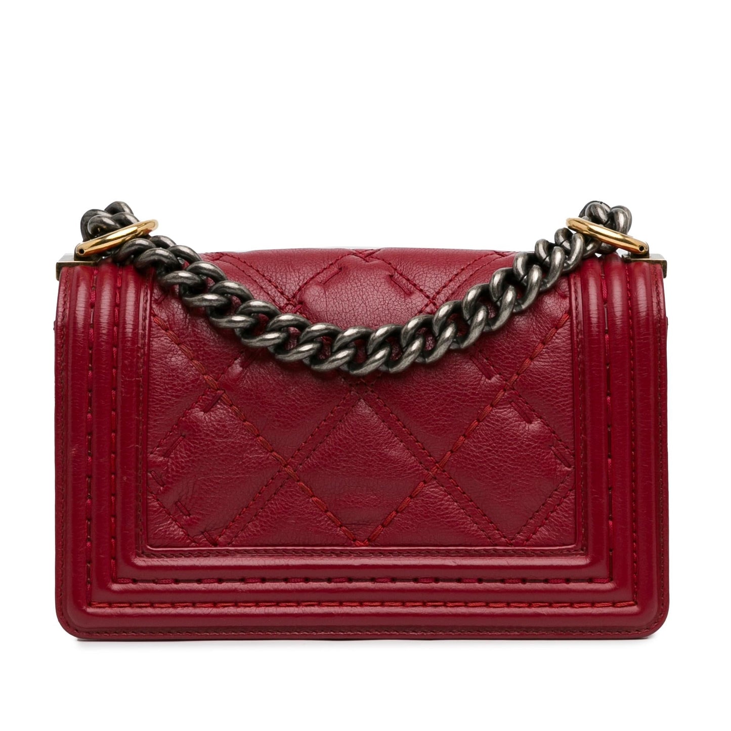 Chanel Small Grained Calfskin Boy Double Stitch Flap (Shg-5Sjfkx) Bag