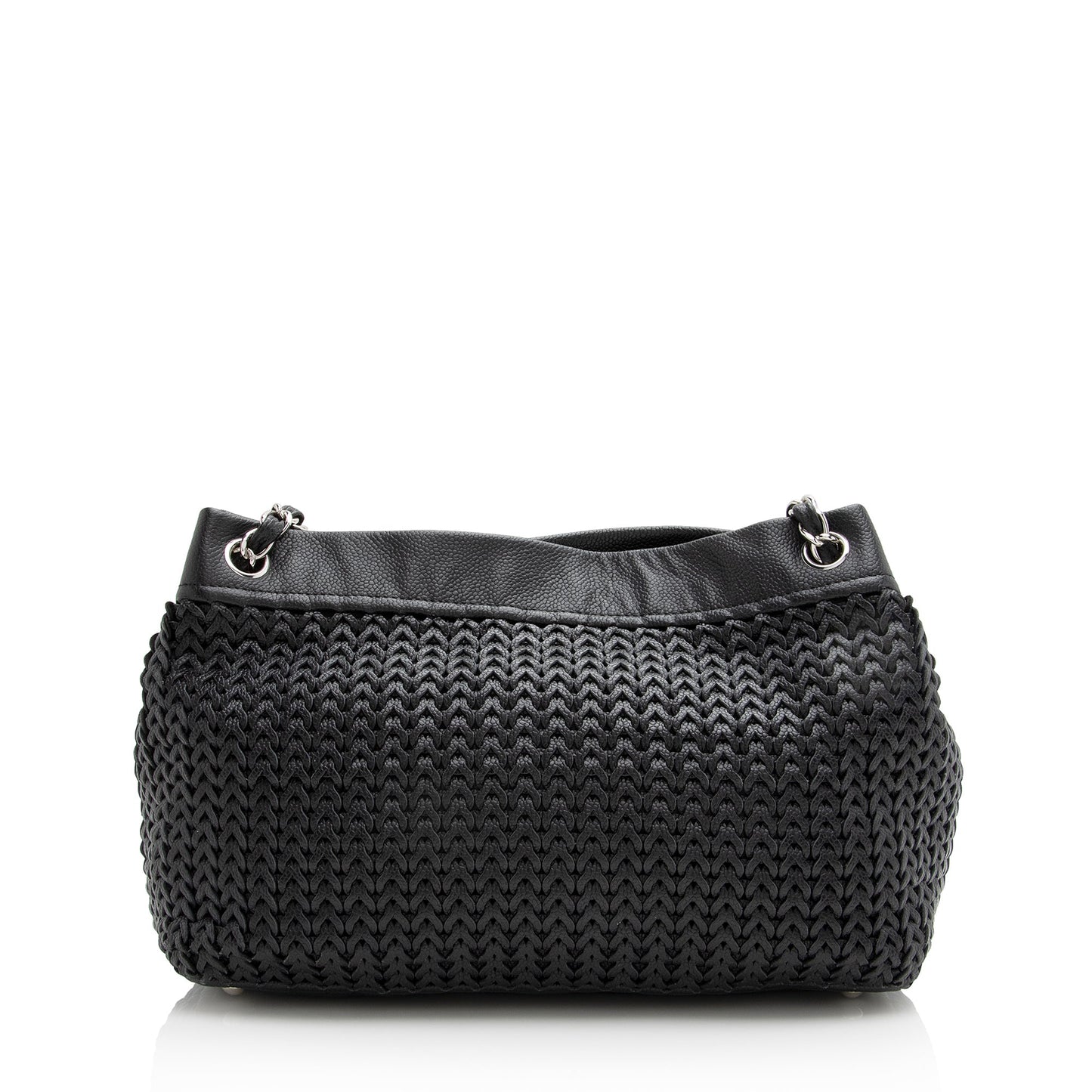Chanel Woven Caviar CC Charm SHF Leather Key Chain