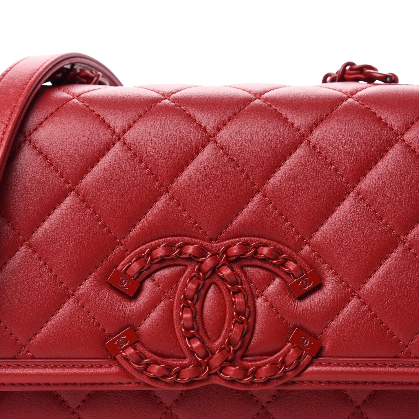 Chanel LAMBSKIN QUILTED CC FILIGREE FLAP Small Shoulder Bag