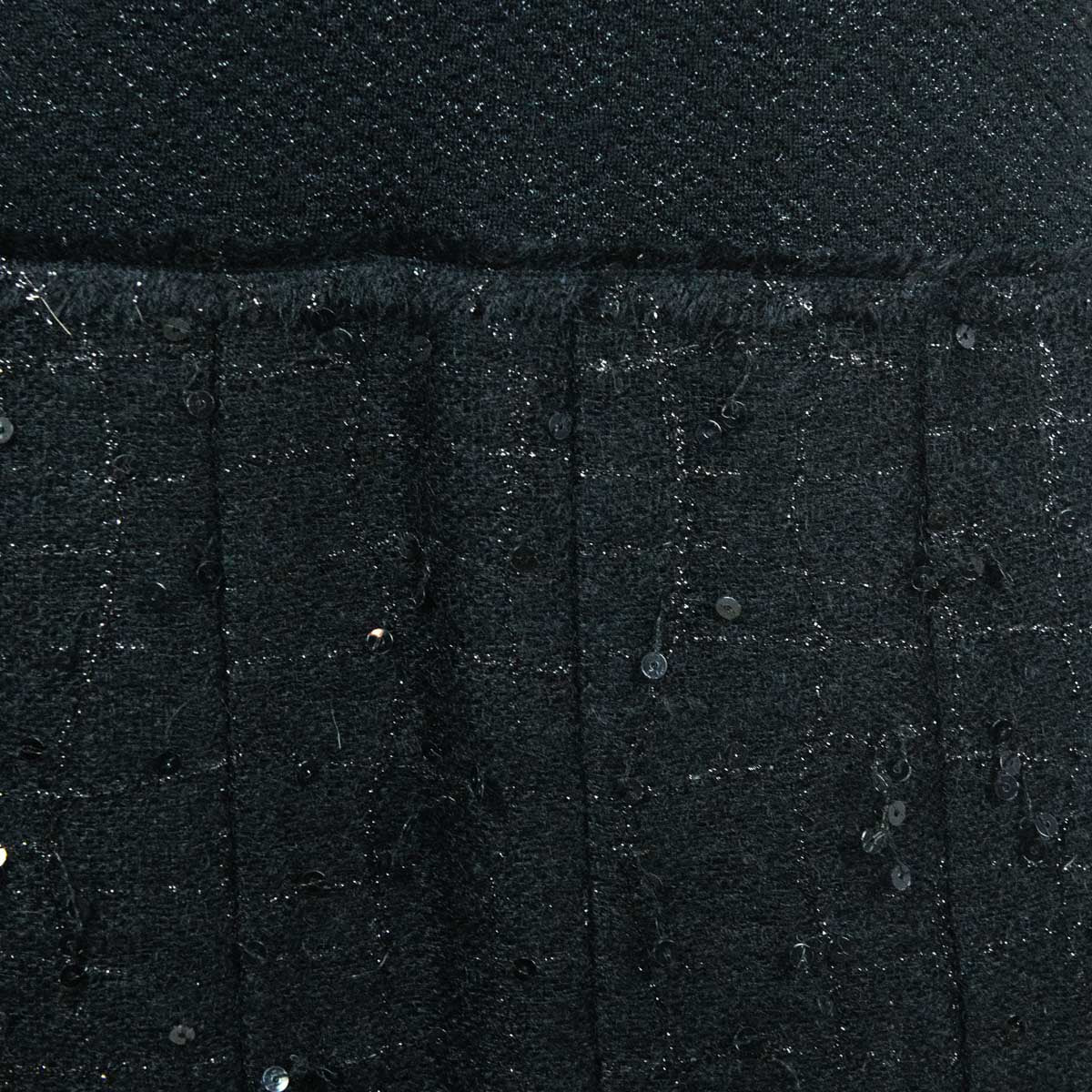 Chanel Black Cashmere Sequin Embellished Dress Size S | FR 38
