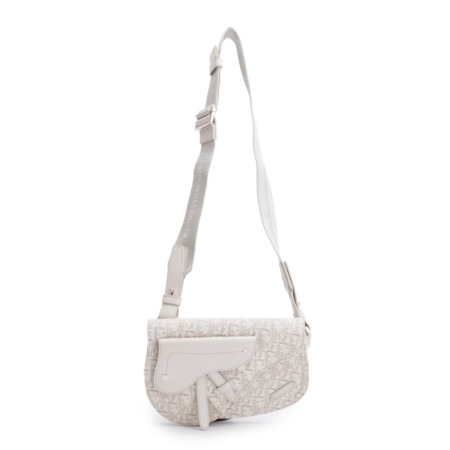Dior Christian Oblique Saddle Messenger Pouch Handbag Canvas Travel Bag