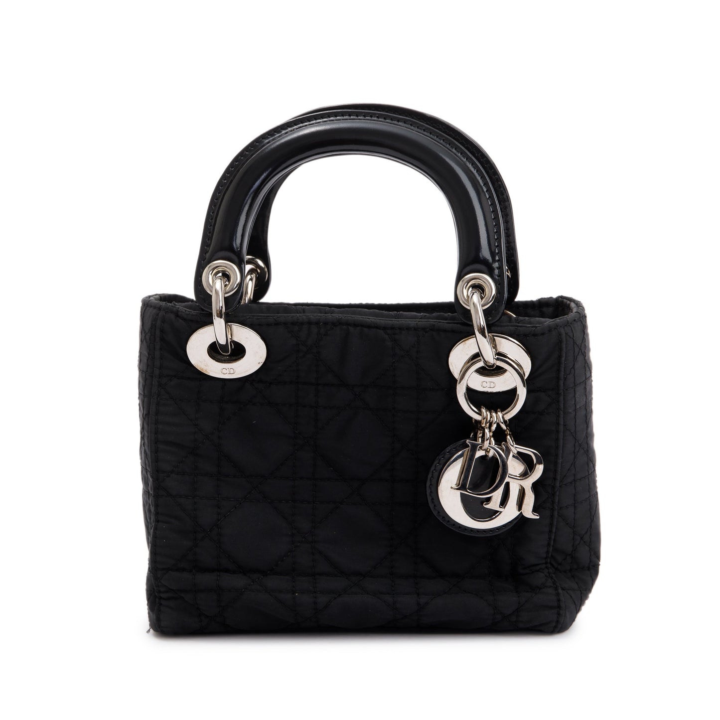 Dior Christian Cannage Lady Bag Nylon Black Travel Bag