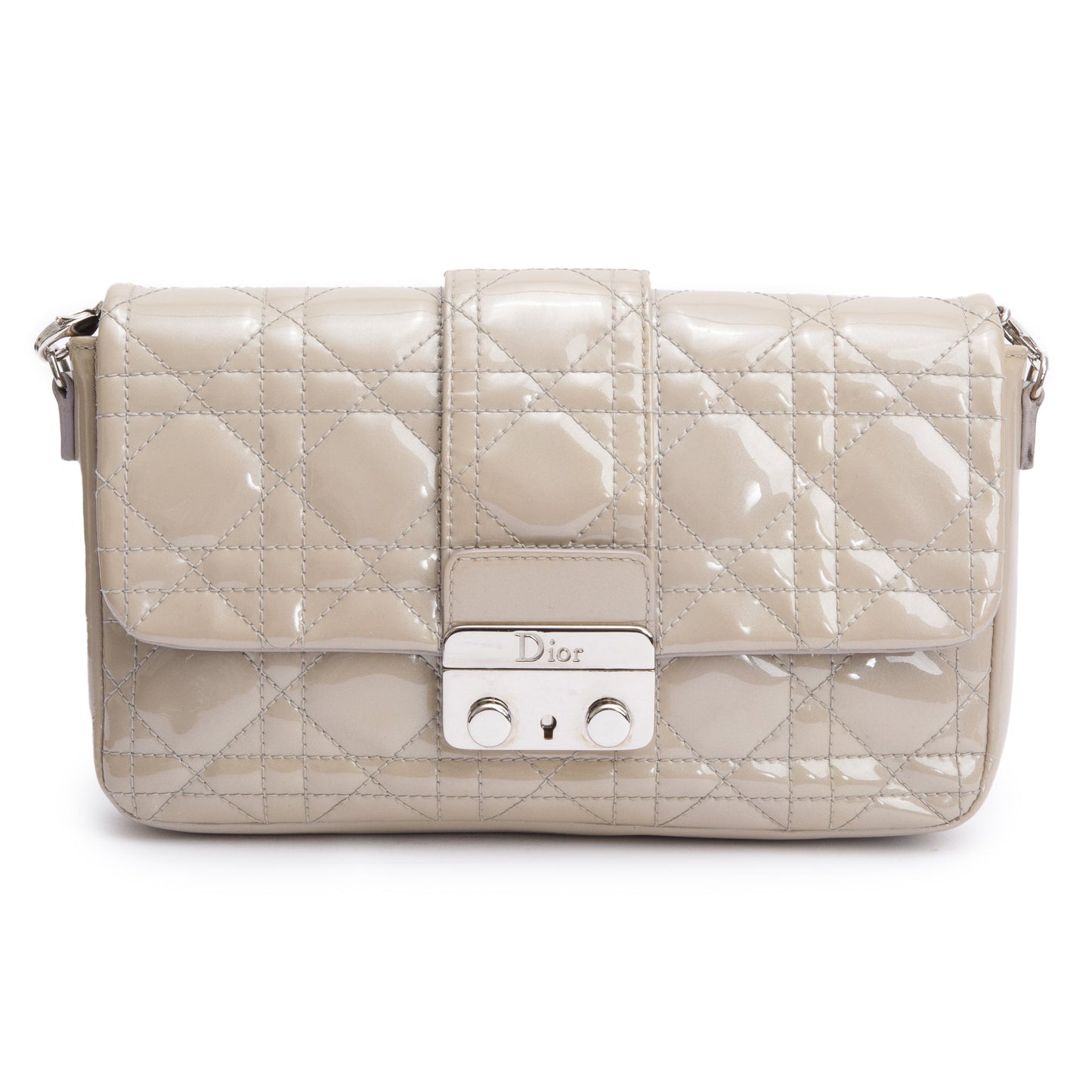 Dior Christian Grey Patent Cannage Miss Promenade Pouch Travel Bag