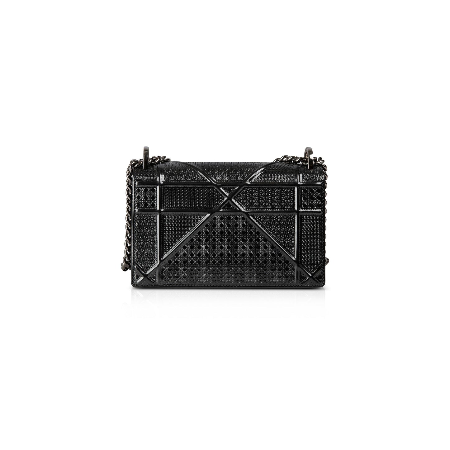 Dior Christian Metallic Microcannage ama Bag Chain Travel Bag