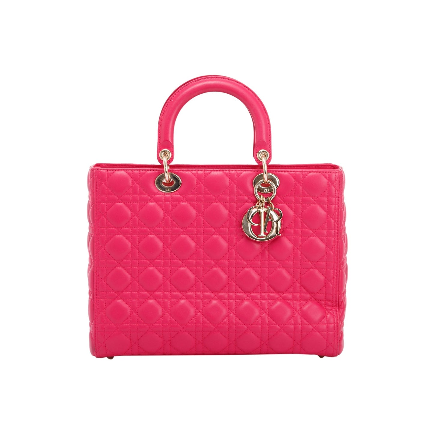 Dior Christian Cannage Lady Bag Pink Large Travel Bag
