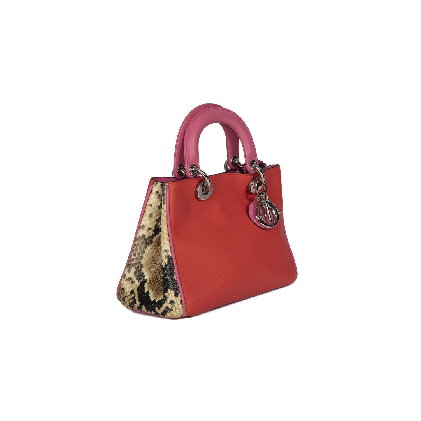 Dior Christian Python Trimmed issimo Tote Handbag Small Tote Bag
