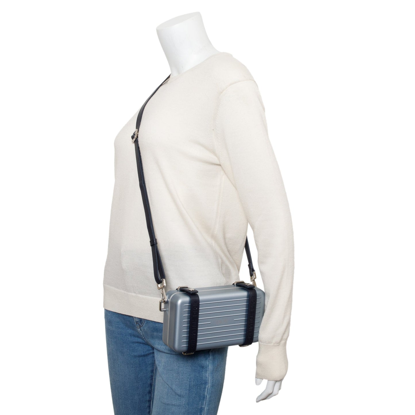 Dior Christian X Rimowa Aluminum Personal Utility Case Silver Travel Bag