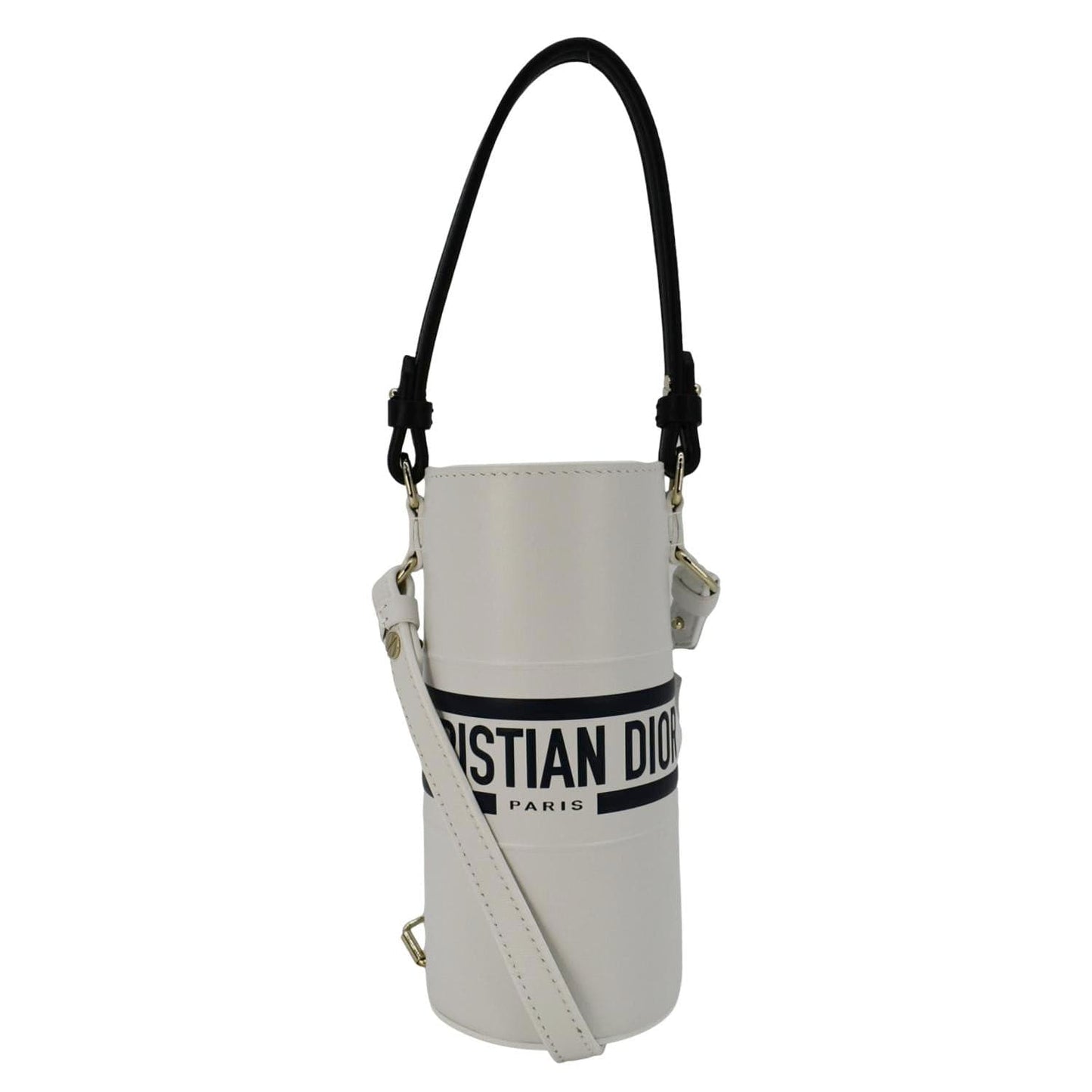 Dior Crossbody Bag Christian Vibe Bottle Holder Printed Leather White