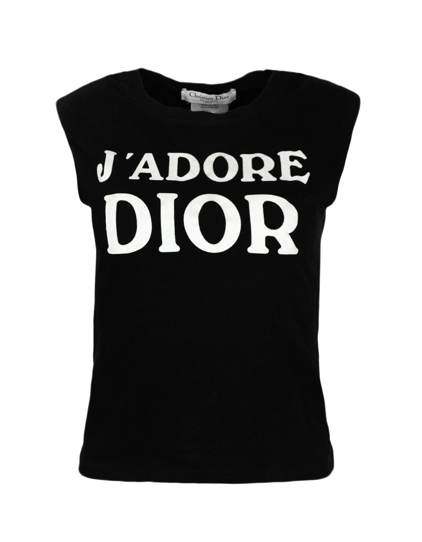 Dior Handbag Christian J'Adore Tank Top sz 6 Black White