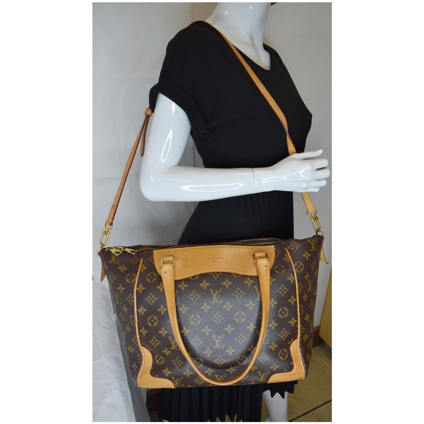 Louis Estrela Mm Nm Shoulder Bag Canvas Monogram Brown 1