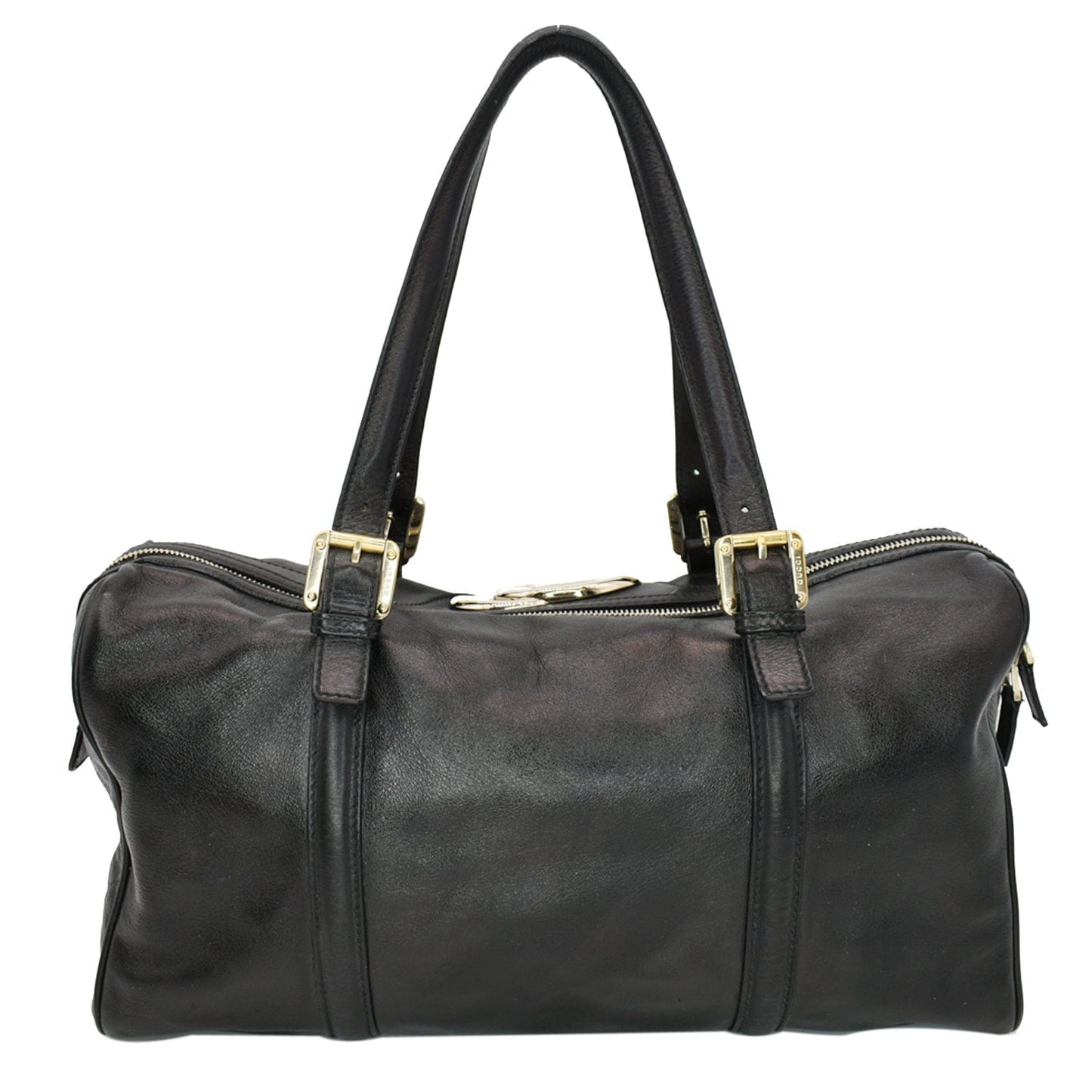 Gucci Britt Satchel Bag Leather Black Travel Bag