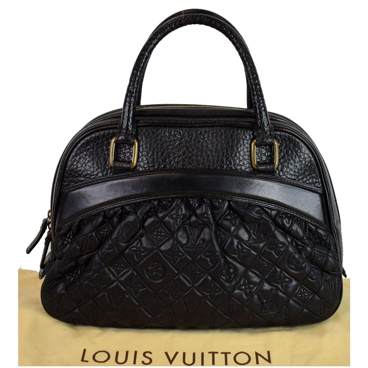 Louis Mizi Vienna Satchel Bag Leather Monogram Travel Bag