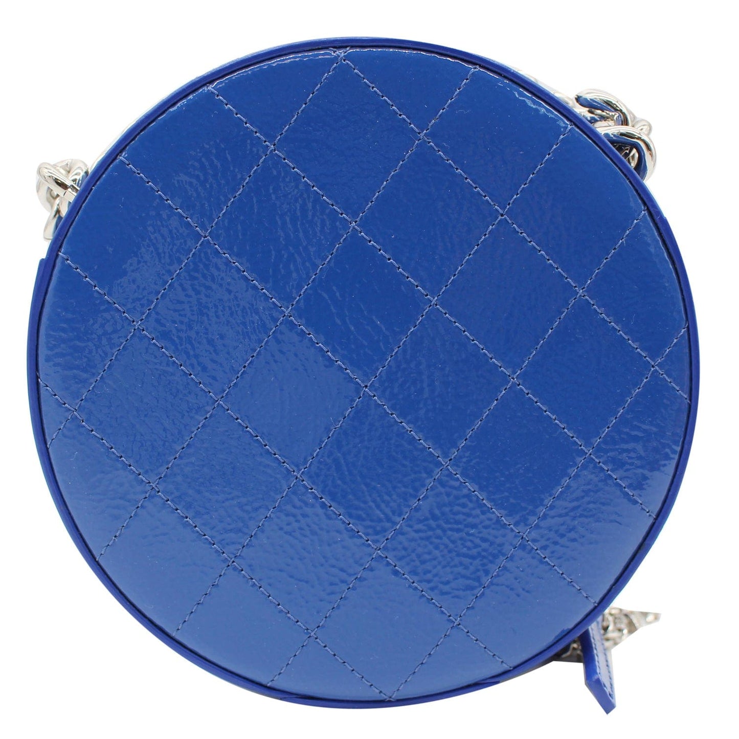 Chanel Round As Earth New Rep Crossbody Bag Leather Blue