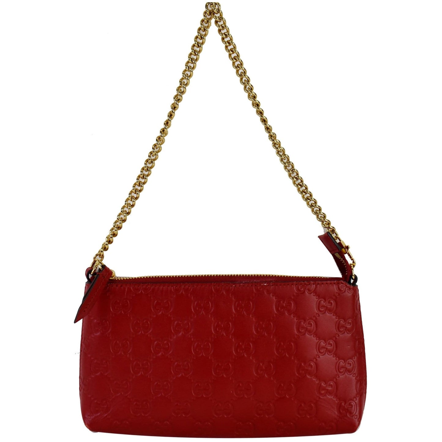 Gucci ssima Wallet Clutch Bag Leather Red