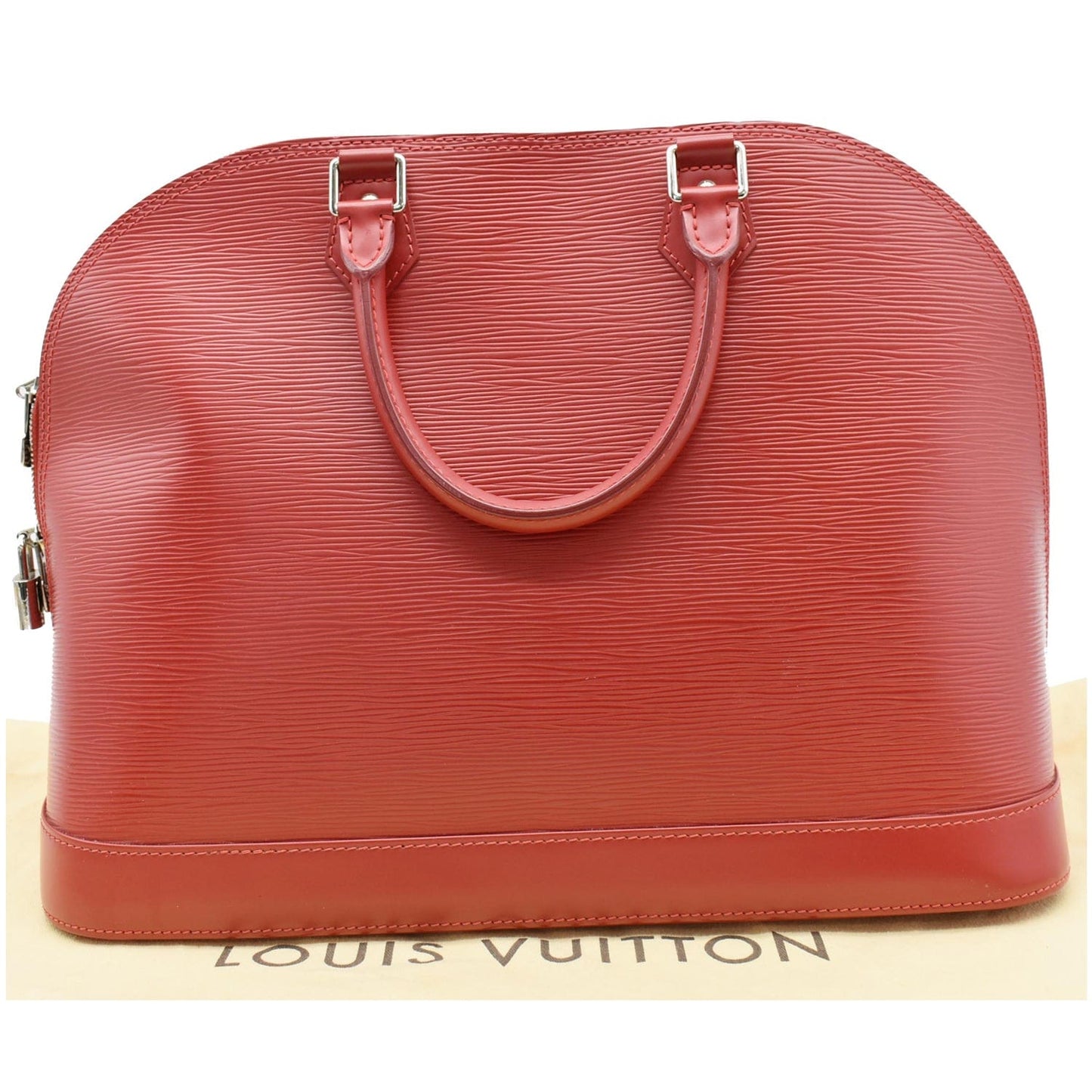 Louis Alma Gm Epi Satchel Bag Leather Red Travel Bag