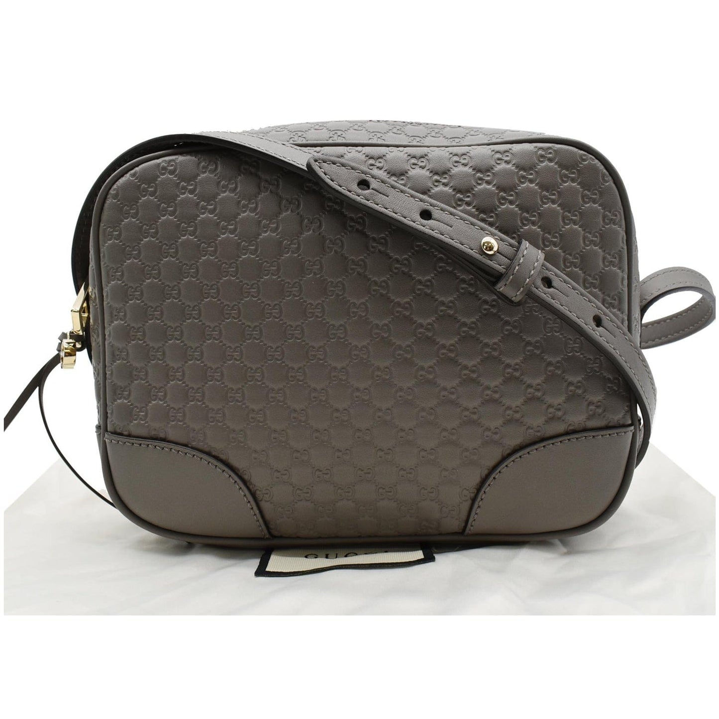 Gucci Bree ssima Crossbody Bag Grey Leather Mini