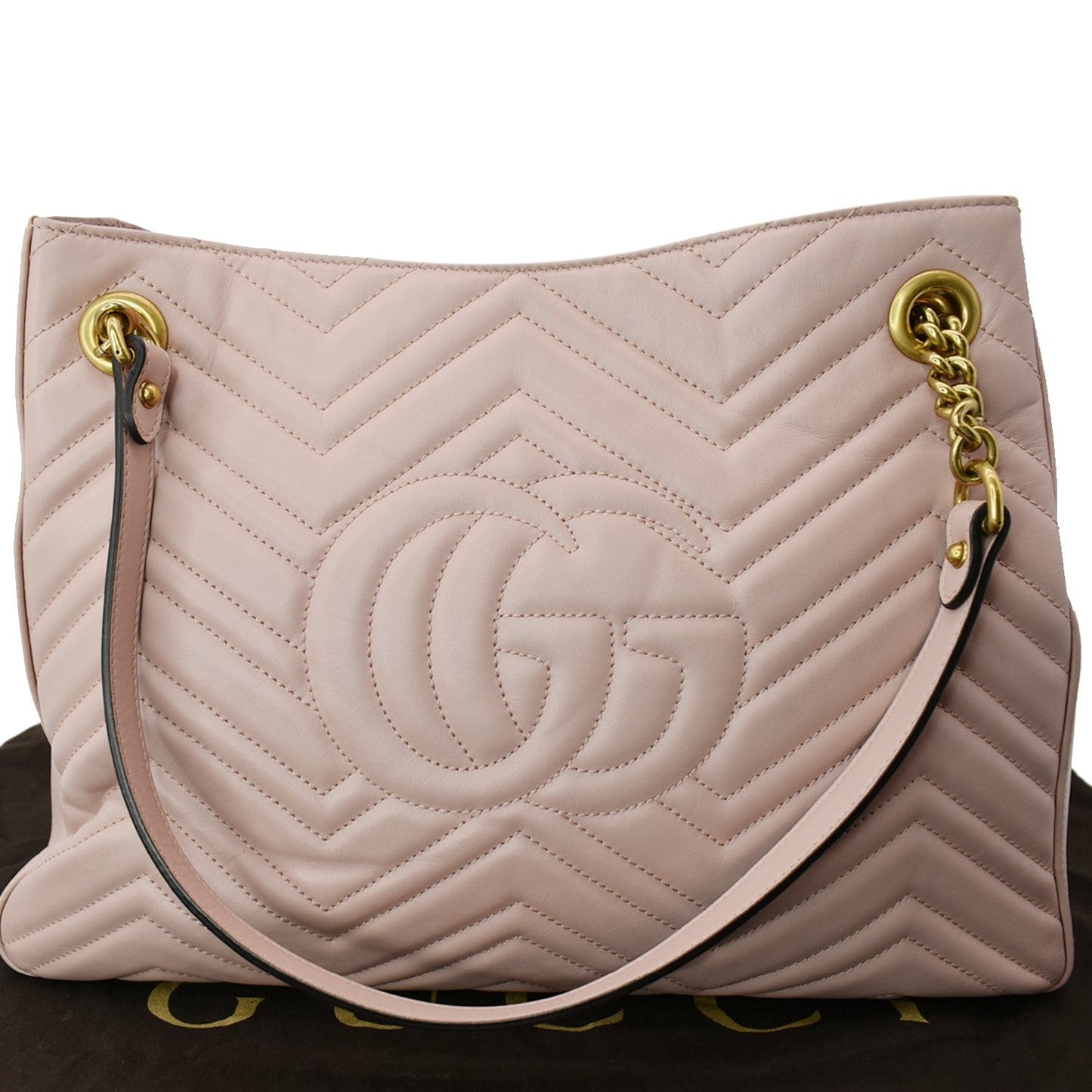 Gucci Marmont Metelasse Shoulder Bag Nude Hot Deals Leather Quilted