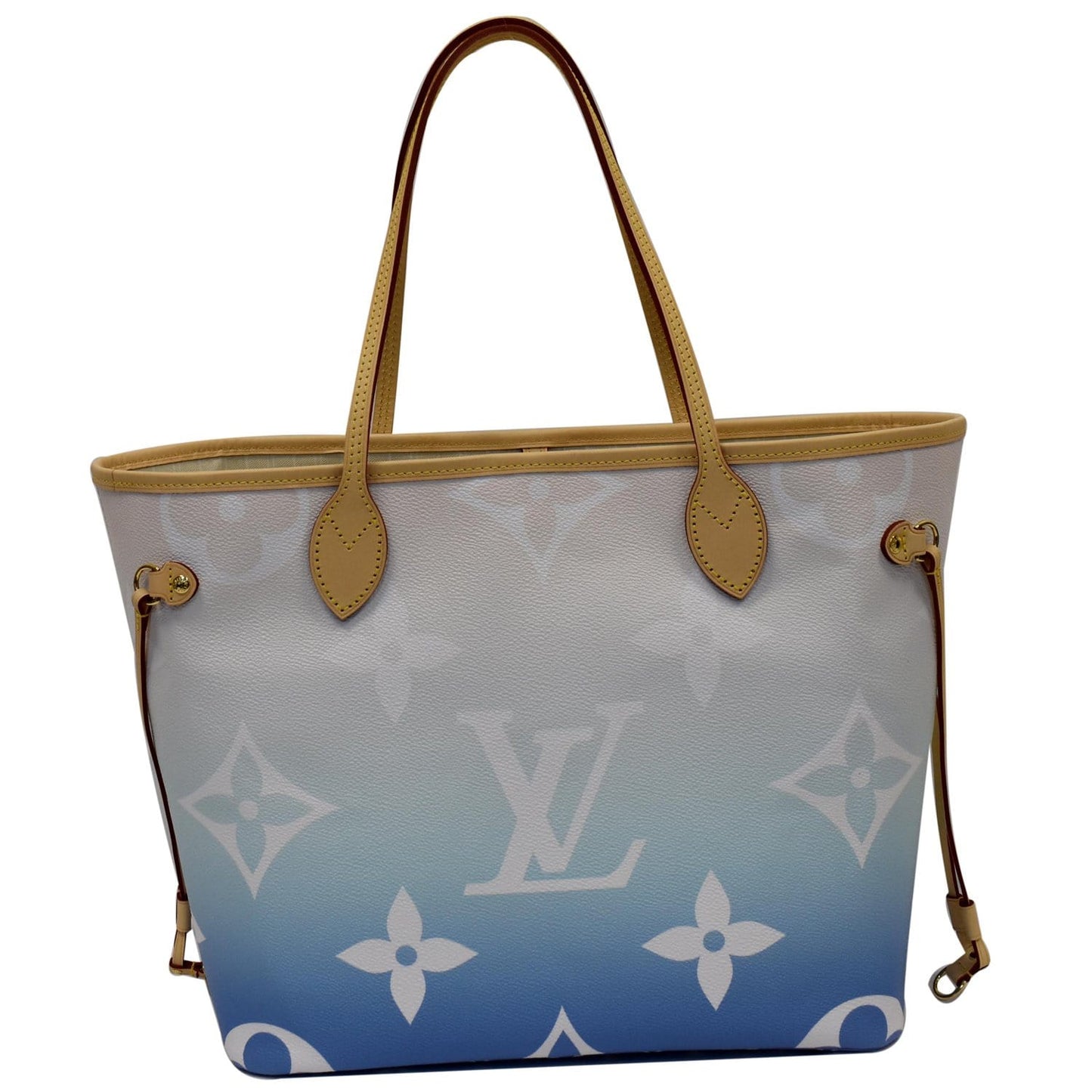 Louis Neverfull Mm Pool Giant Tote Shoulder Monogram Blue Shoulder Bag