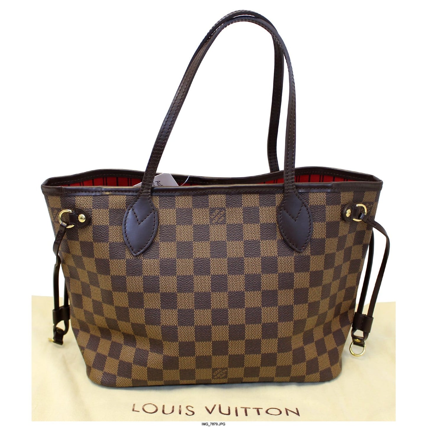 Louis Neverfull Pm Damier Ebene Tote Shoulder Brown Shoulder Bag